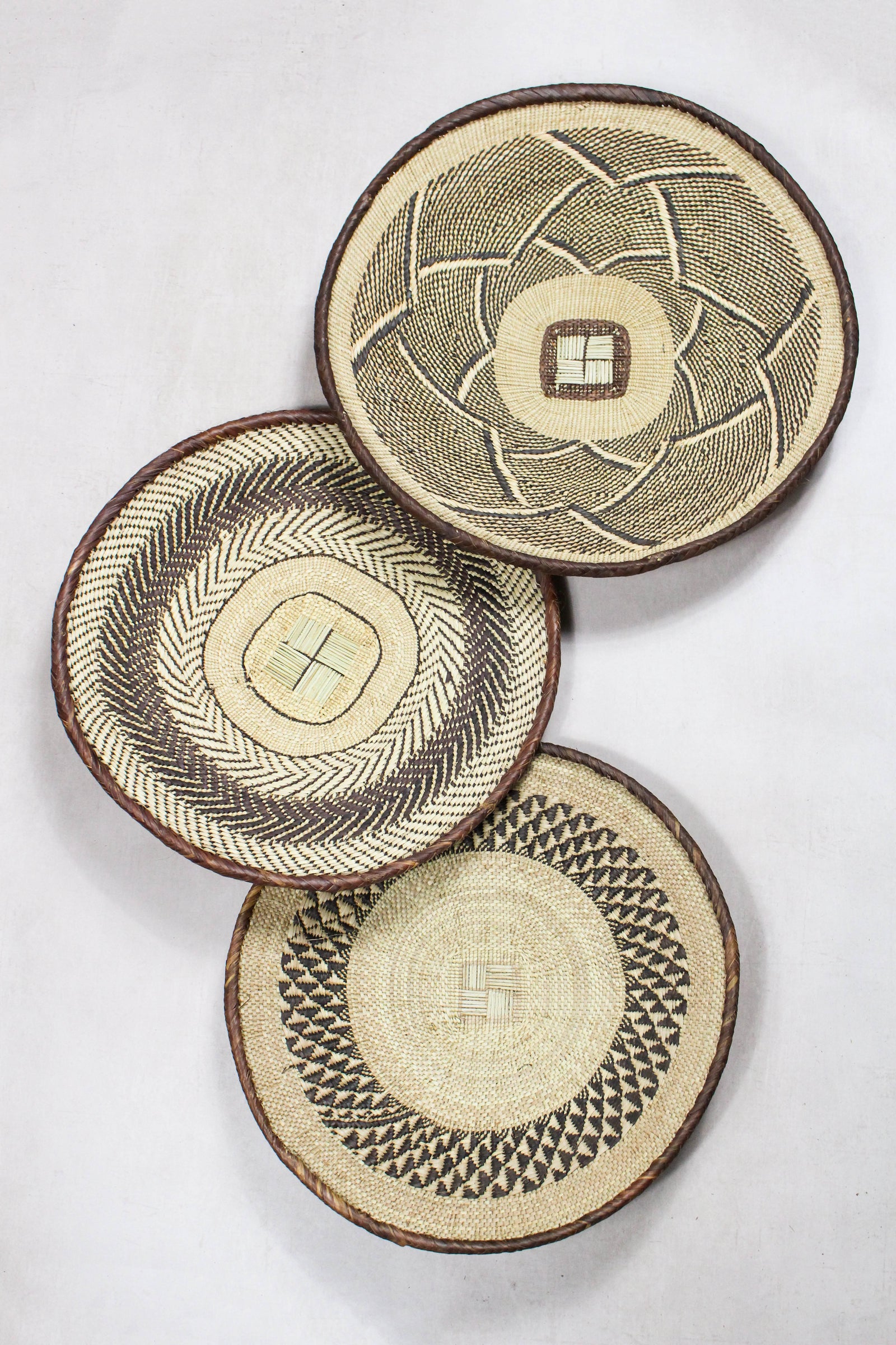 Set of handwoven Tonga baskets in Ilala palm, Zimbabwe (No 56)