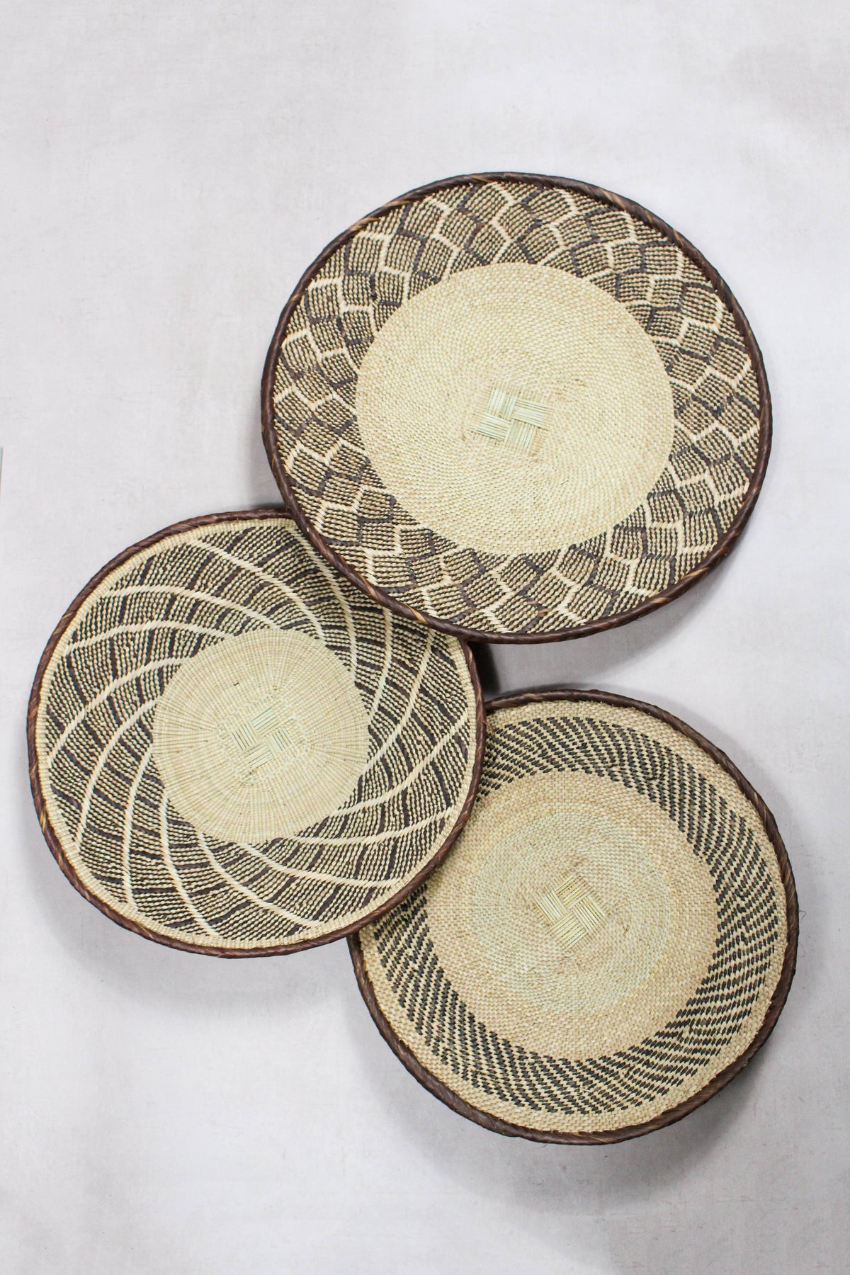 Set of handwoven Tonga baskets in Ilala palm, Zimbabwe (No 57)