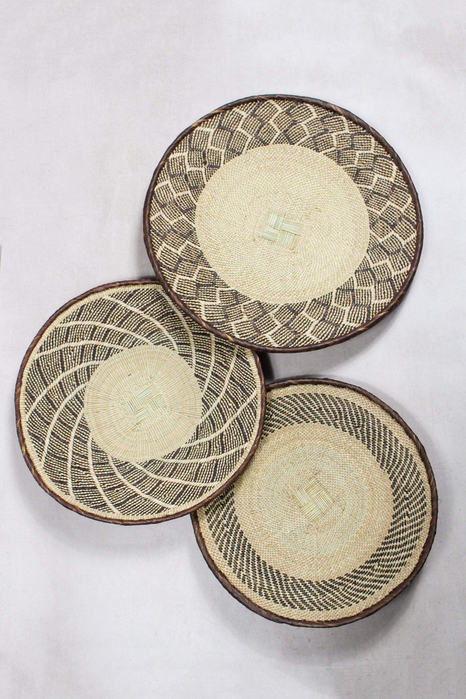 Set of handwoven Tonga baskets in Ilala palm, Zimbabwe (No 57)
