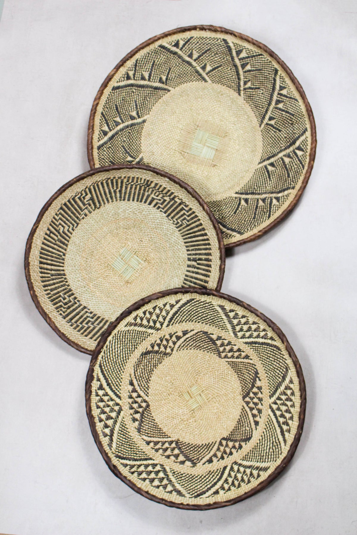 Set of handwoven Tonga baskets in Ilala palm, Zimbabwe (No 58)