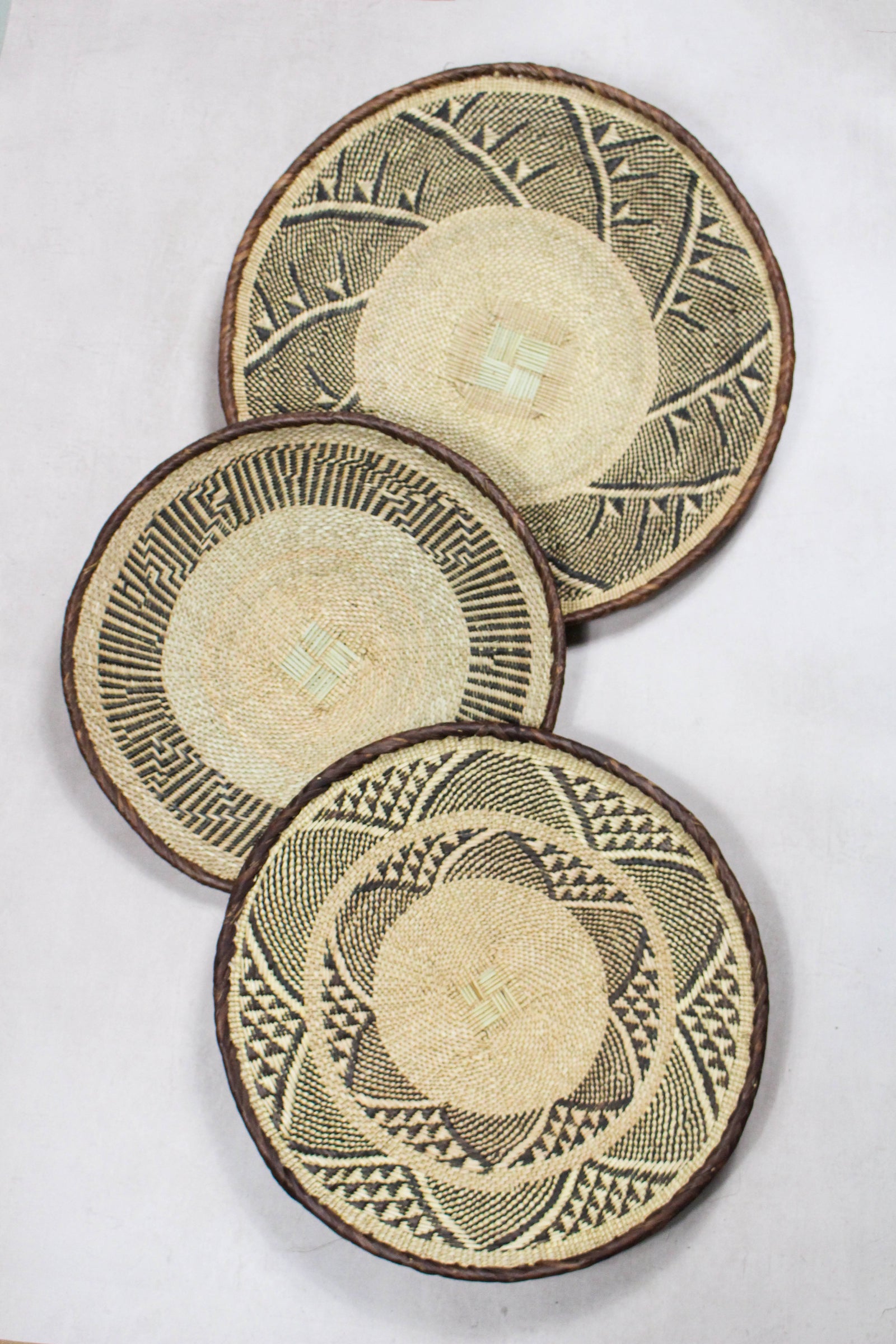 Set of handwoven Tonga baskets in Ilala palm, Zimbabwe (No 58)