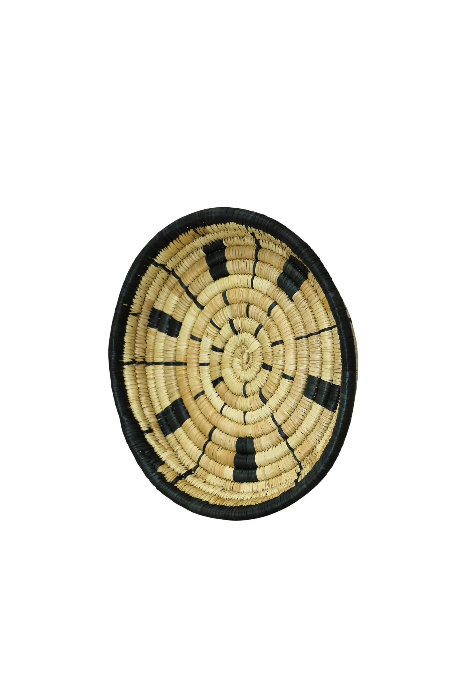 Handwoven Malawi wall basket in natural Ilala palm fibre