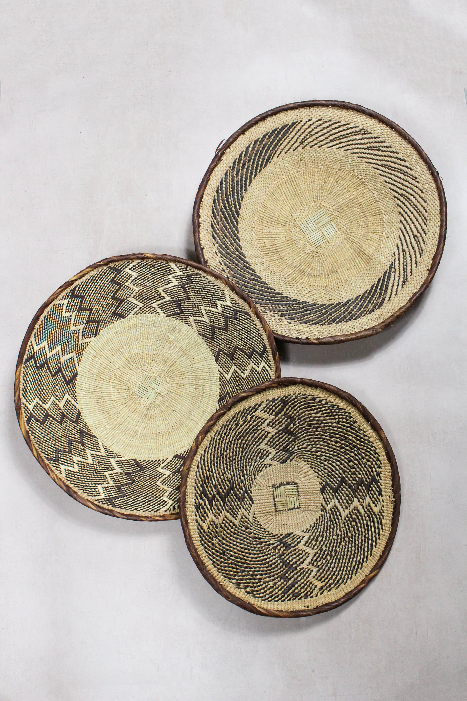 Set of handwoven Tonga baskets in Ilala palm, Zimbabwe (No 59)