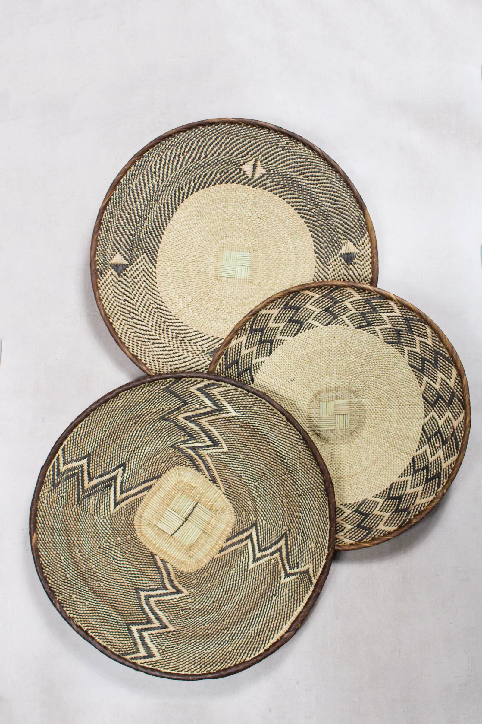 Set of handwoven Tonga baskets in Ilala palm, Zimbabwe (No 60)