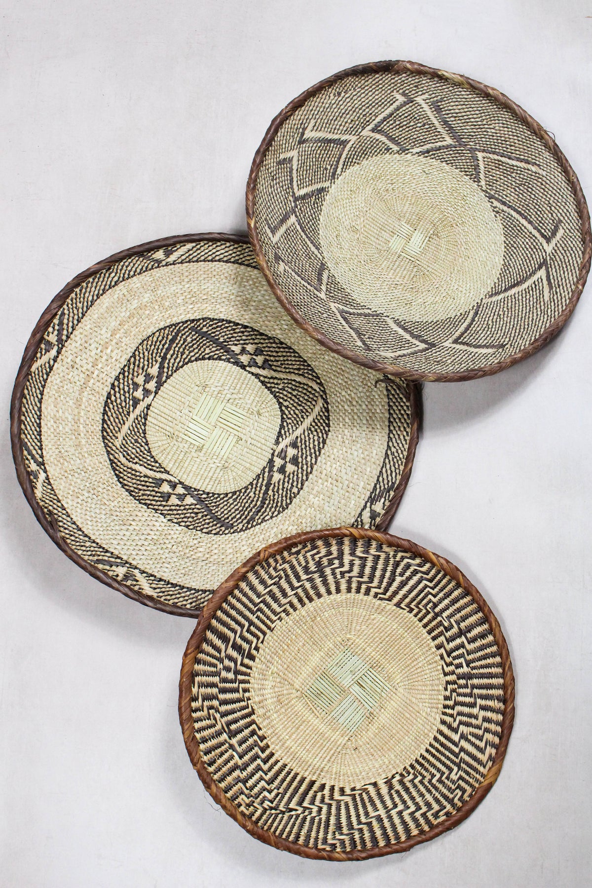 Set of handwoven Tonga baskets in Ilala palm, Zimbabwe (No 61)