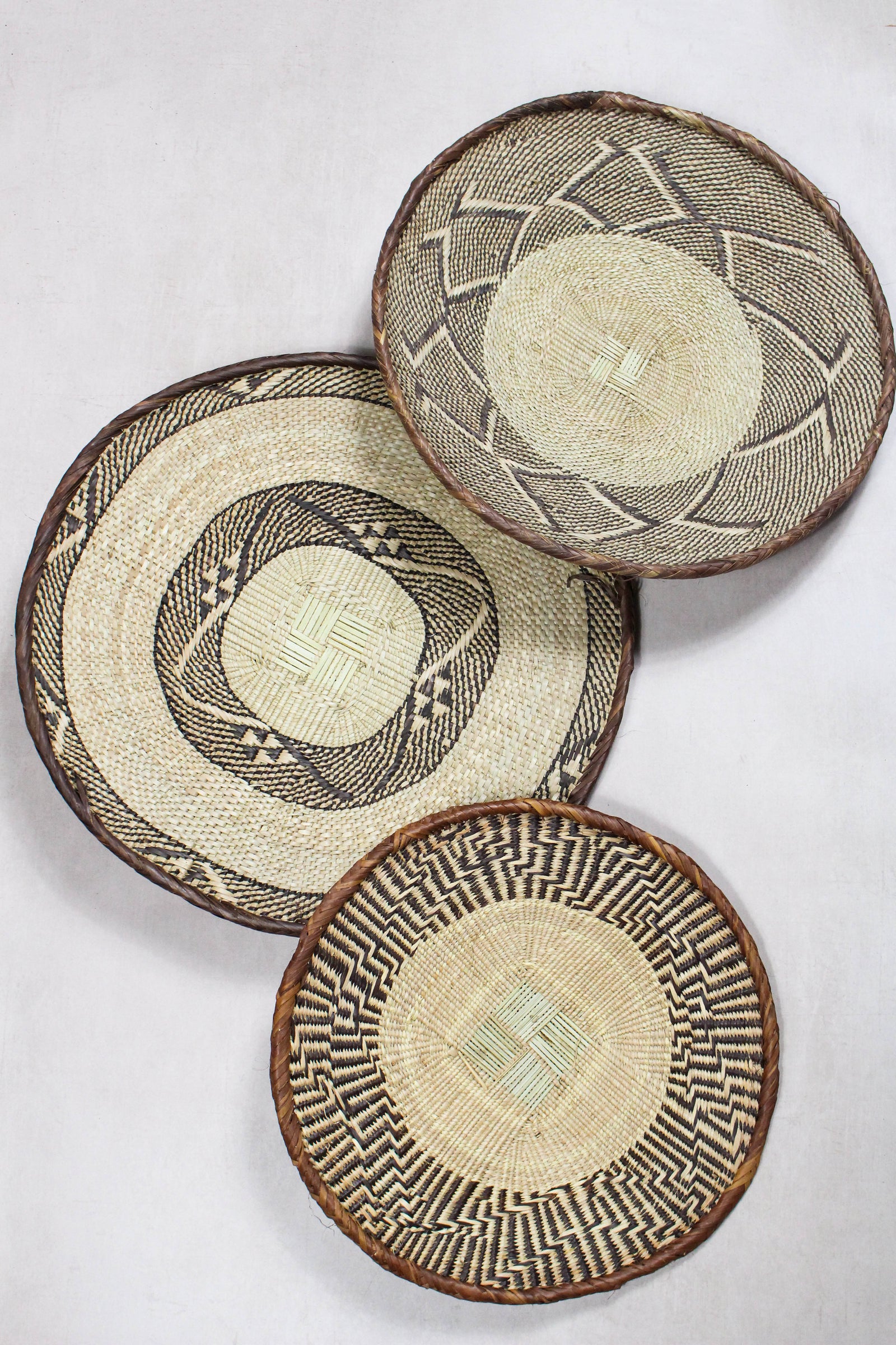 Set of handwoven Tonga baskets in Ilala palm, Zimbabwe (No 61)