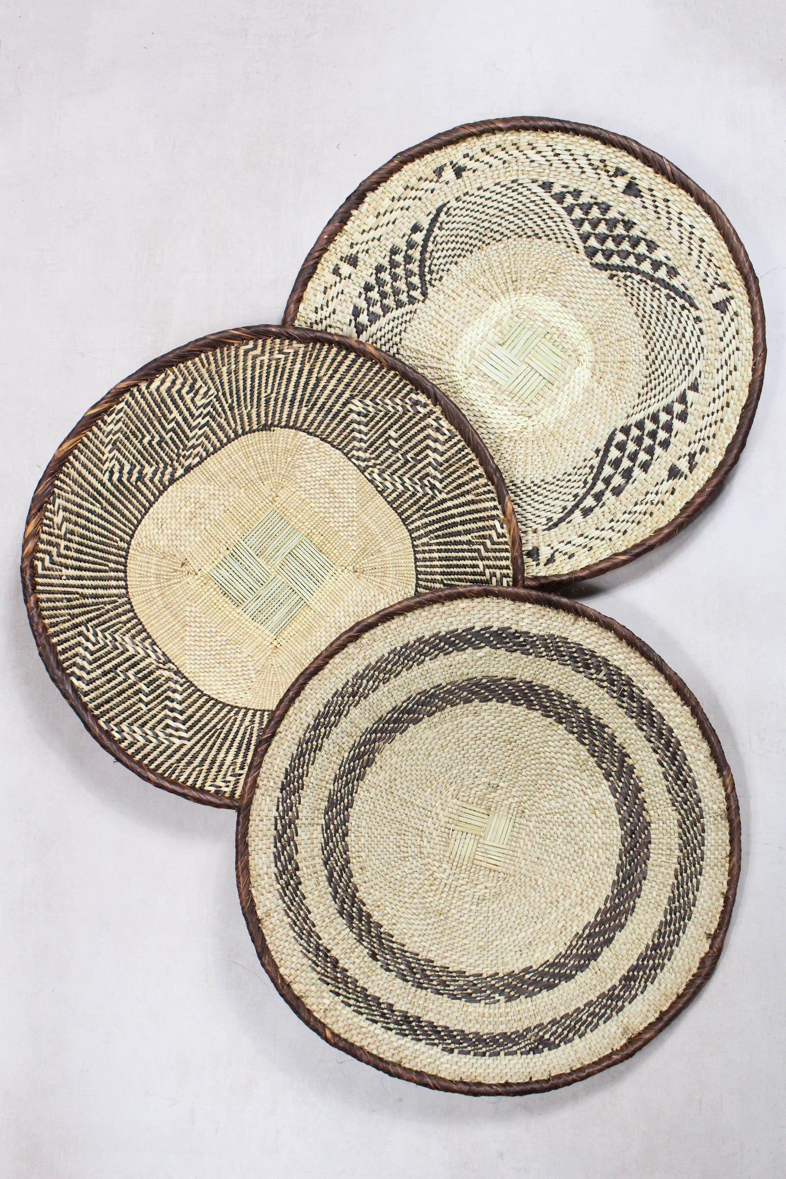 Set of handwoven Tonga baskets in Ilala palm, Zimbabwe (No 63)