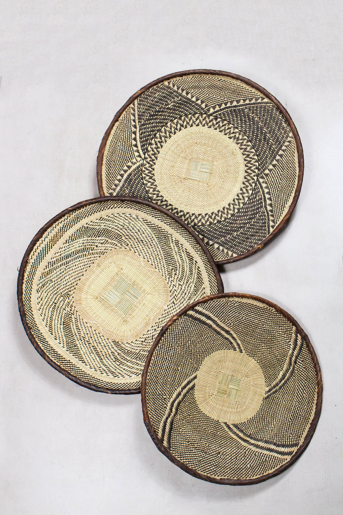 Set of handwoven Tonga baskets in Ilala palm, Zimbabwe (No 66)