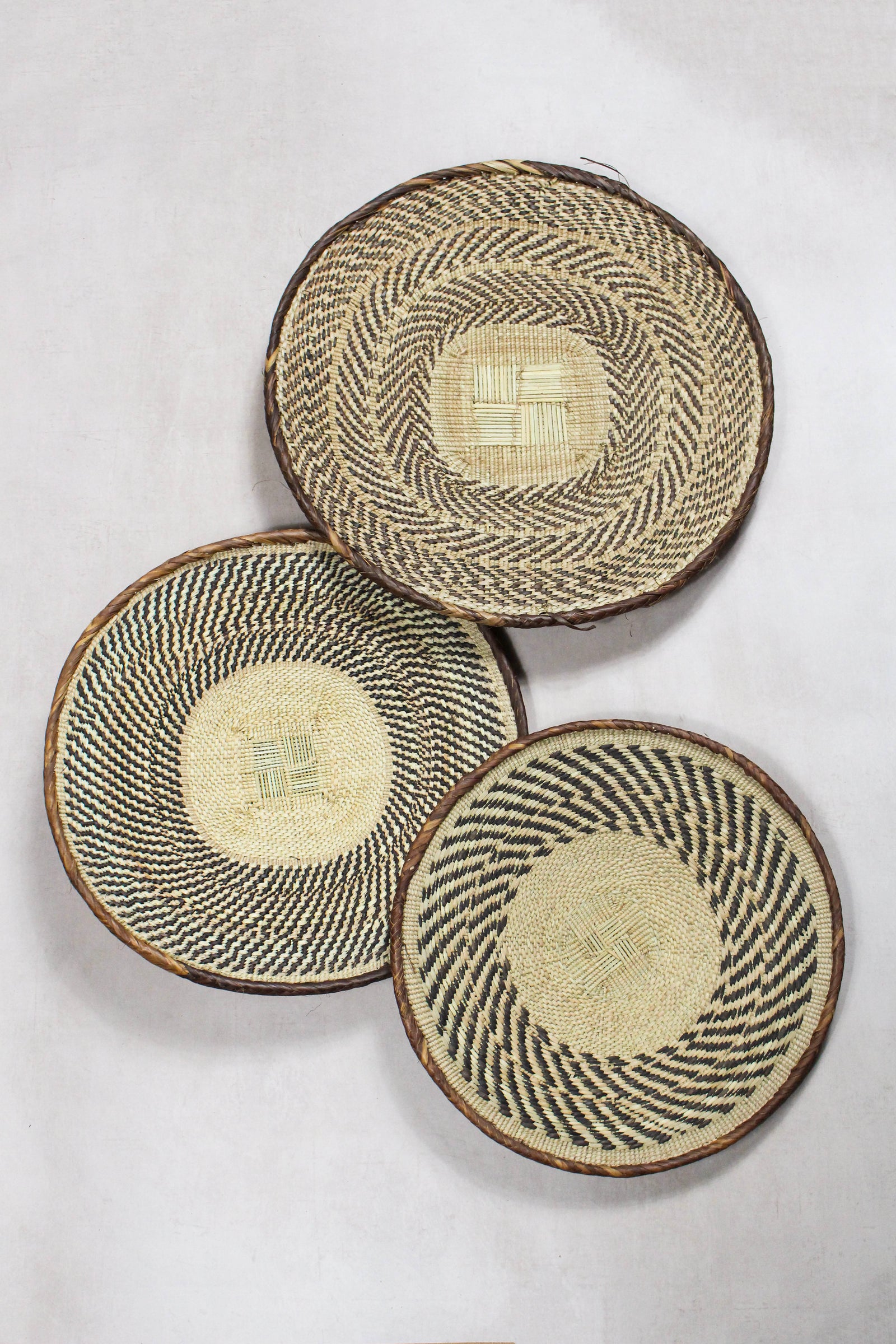Set of handwoven Tonga baskets in Ilala palm, Zimbabwe (No 68)