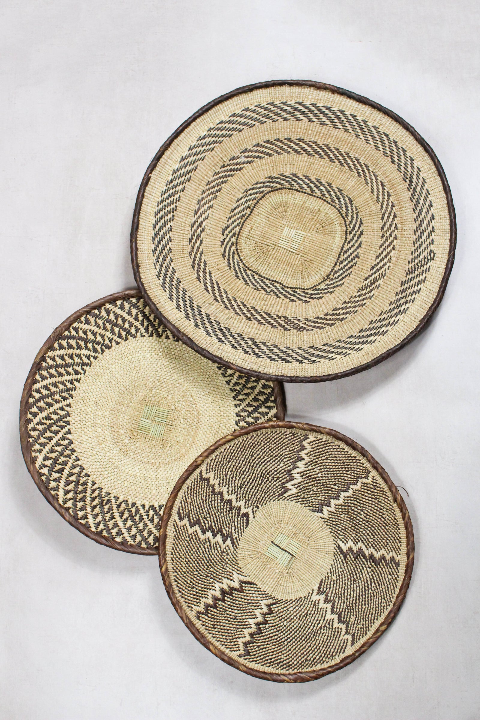 Set of handwoven Tonga baskets in Ilala palm, Zimbabwe (No 69)