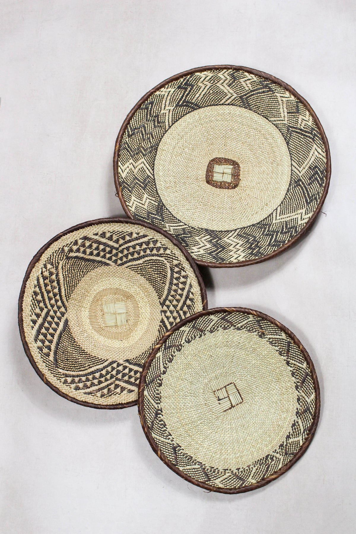 Set of handwoven Tonga baskets in Ilala palm, Zimbabwe (No 70)