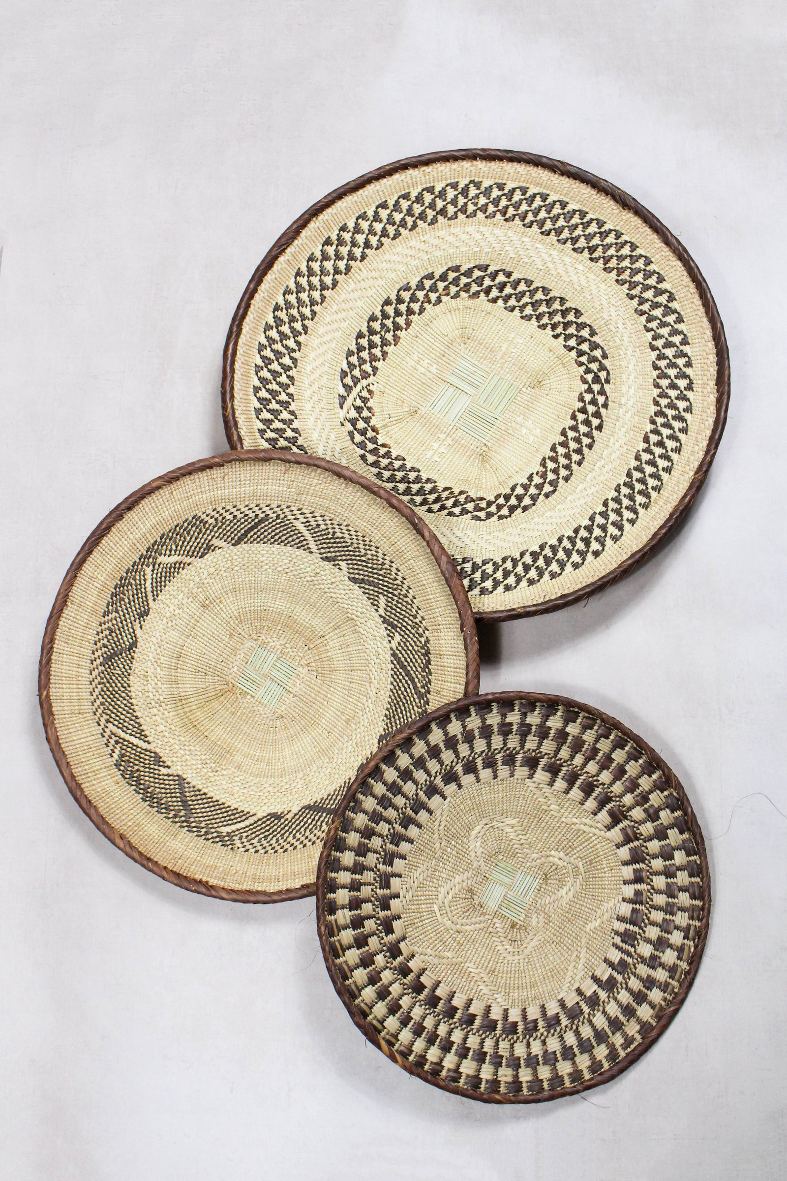 Set of handwoven Tonga baskets in Ilala palm, Zimbabwe (No 71)