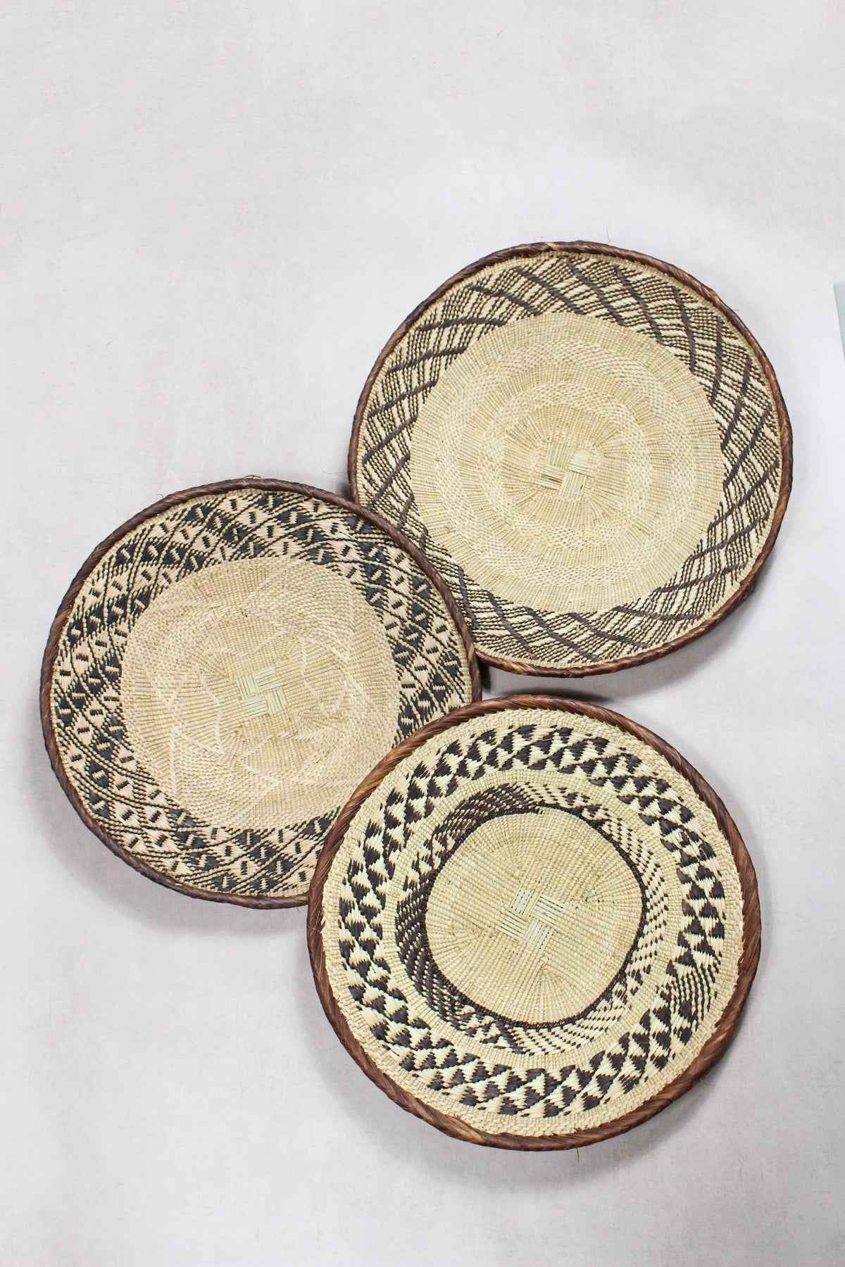Set of handwoven Tonga baskets in Ilala palm, Zimbabwe (No 73)