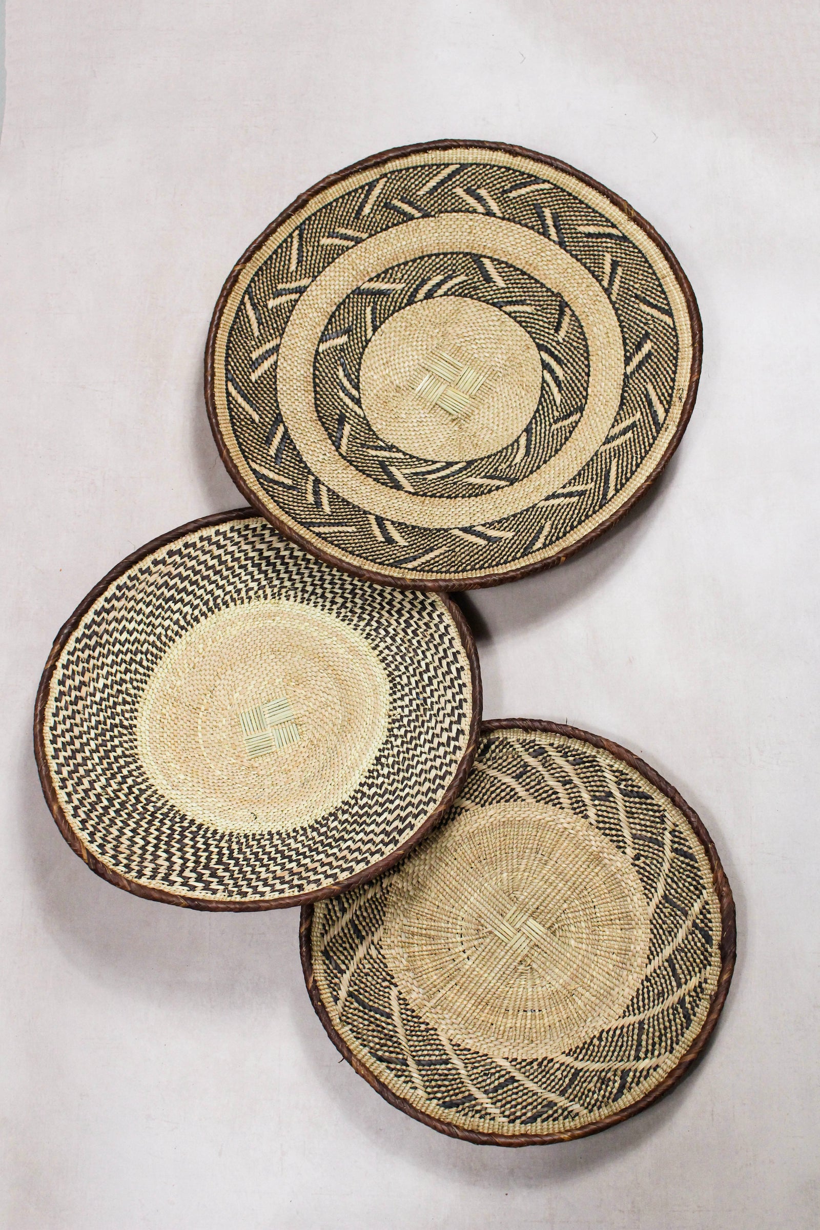 Set of handwoven Tonga baskets in Ilala palm, Zimbabwe (No 74)