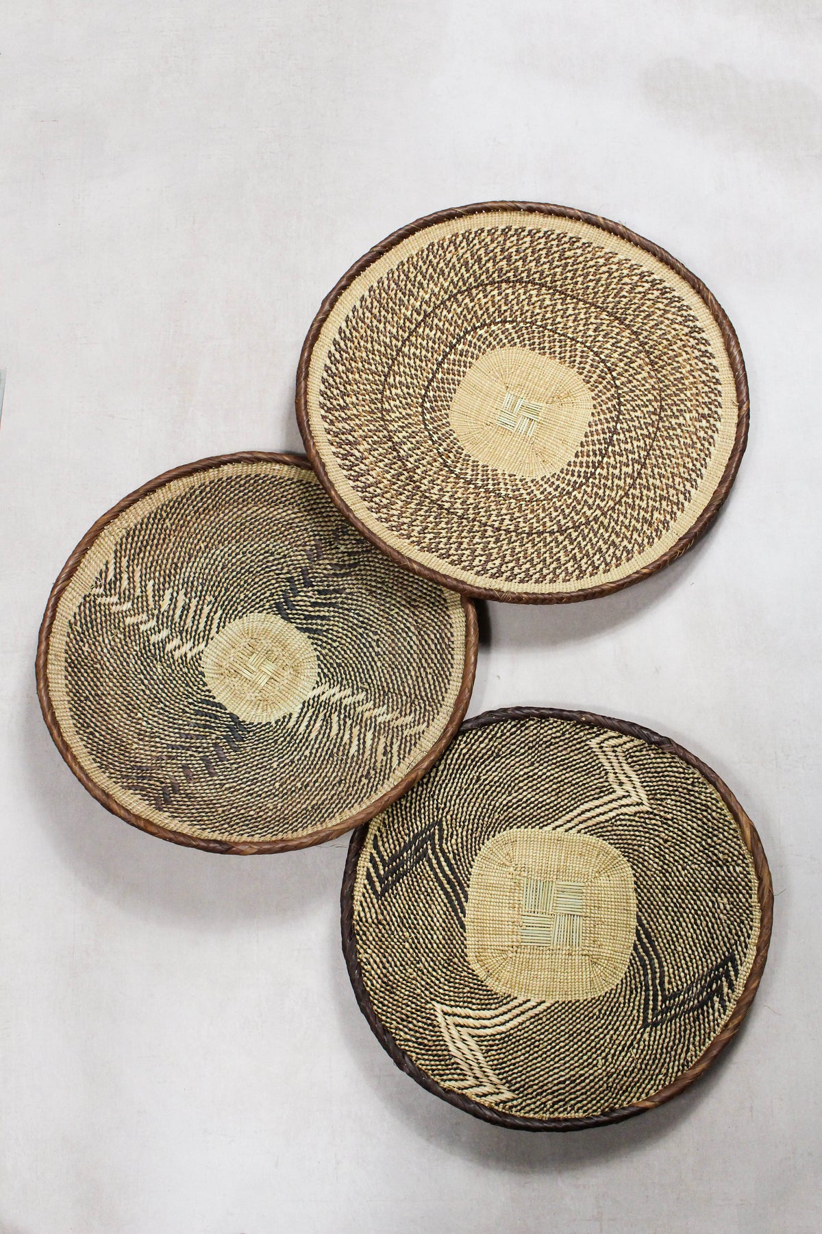 Set of handwoven Tonga baskets in Ilala palm, Zimbabwe (No 75)