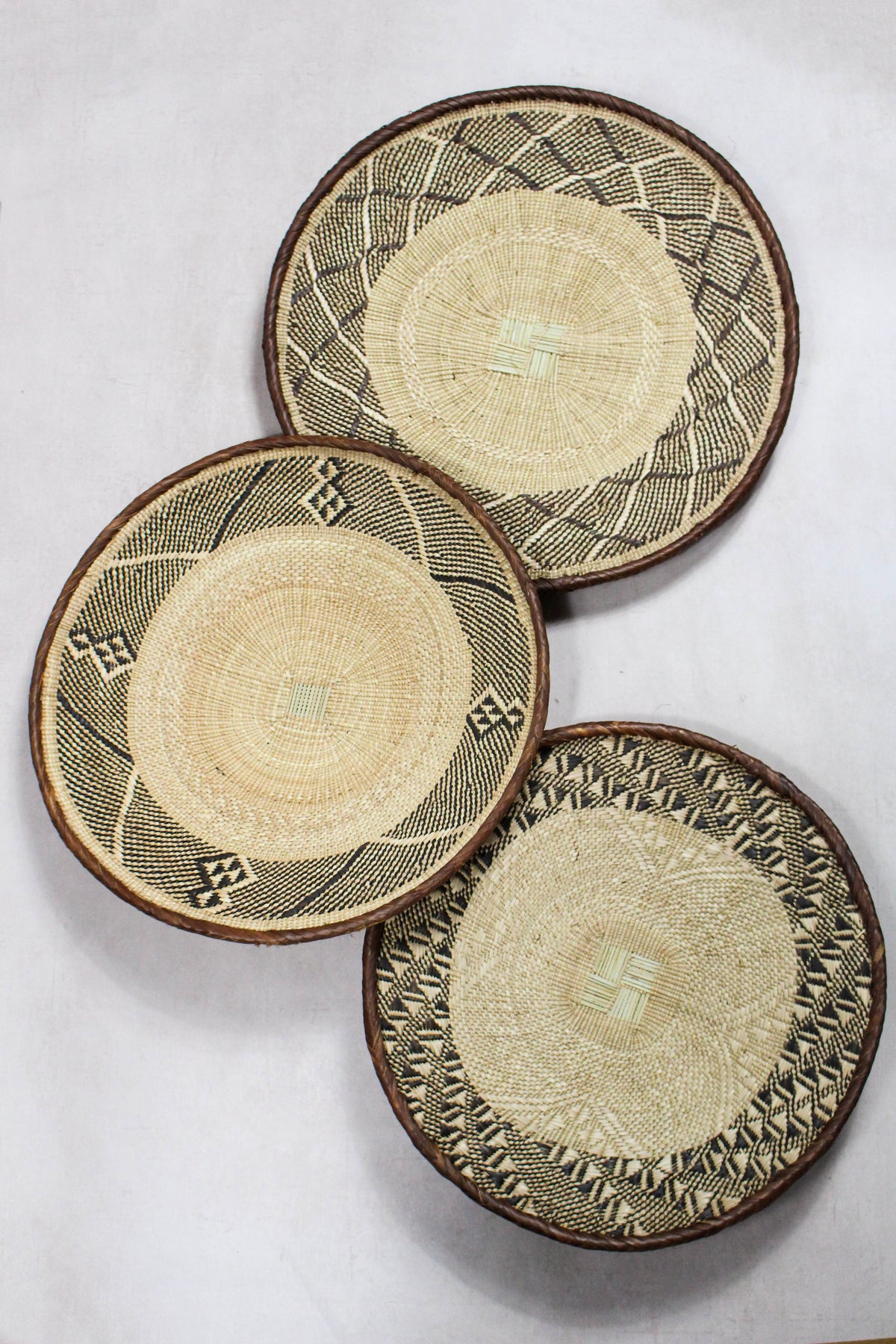 Set of handwoven Tonga baskets in Ilala palm, Zimbabwe (No 76)
