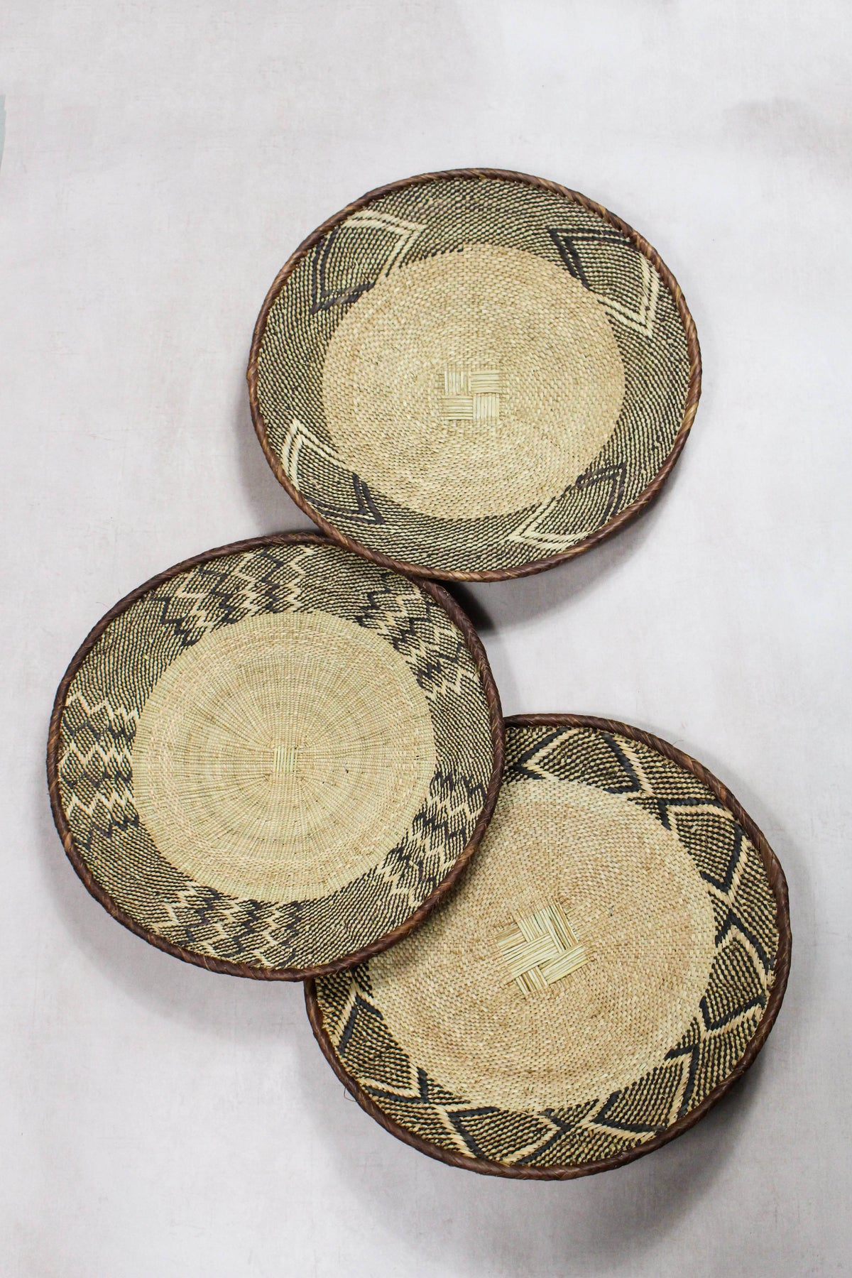 Set of handwoven Tonga baskets in Ilala palm, Zimbabwe (No 78)
