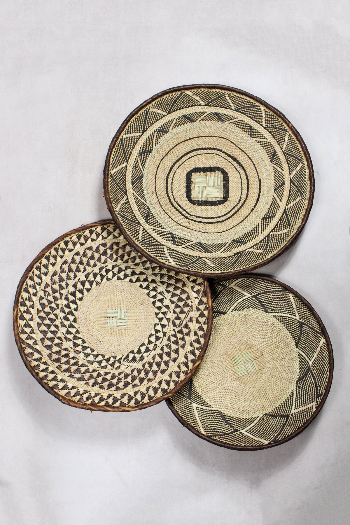 Set of handwoven Tonga baskets in Ilala palm, Zimbabwe (No 79)