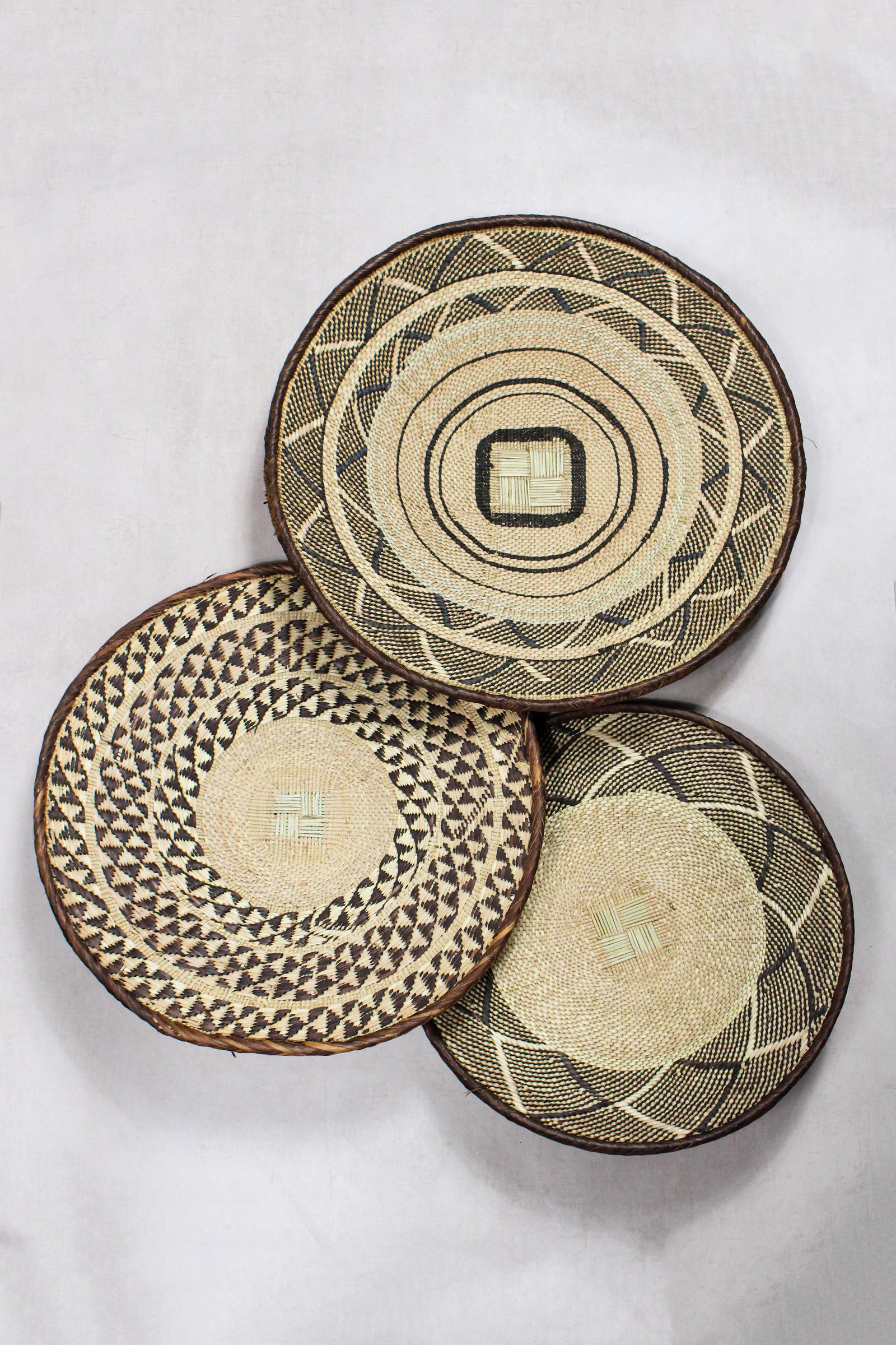 Set of handwoven Tonga baskets in Ilala palm, Zimbabwe (No 79)