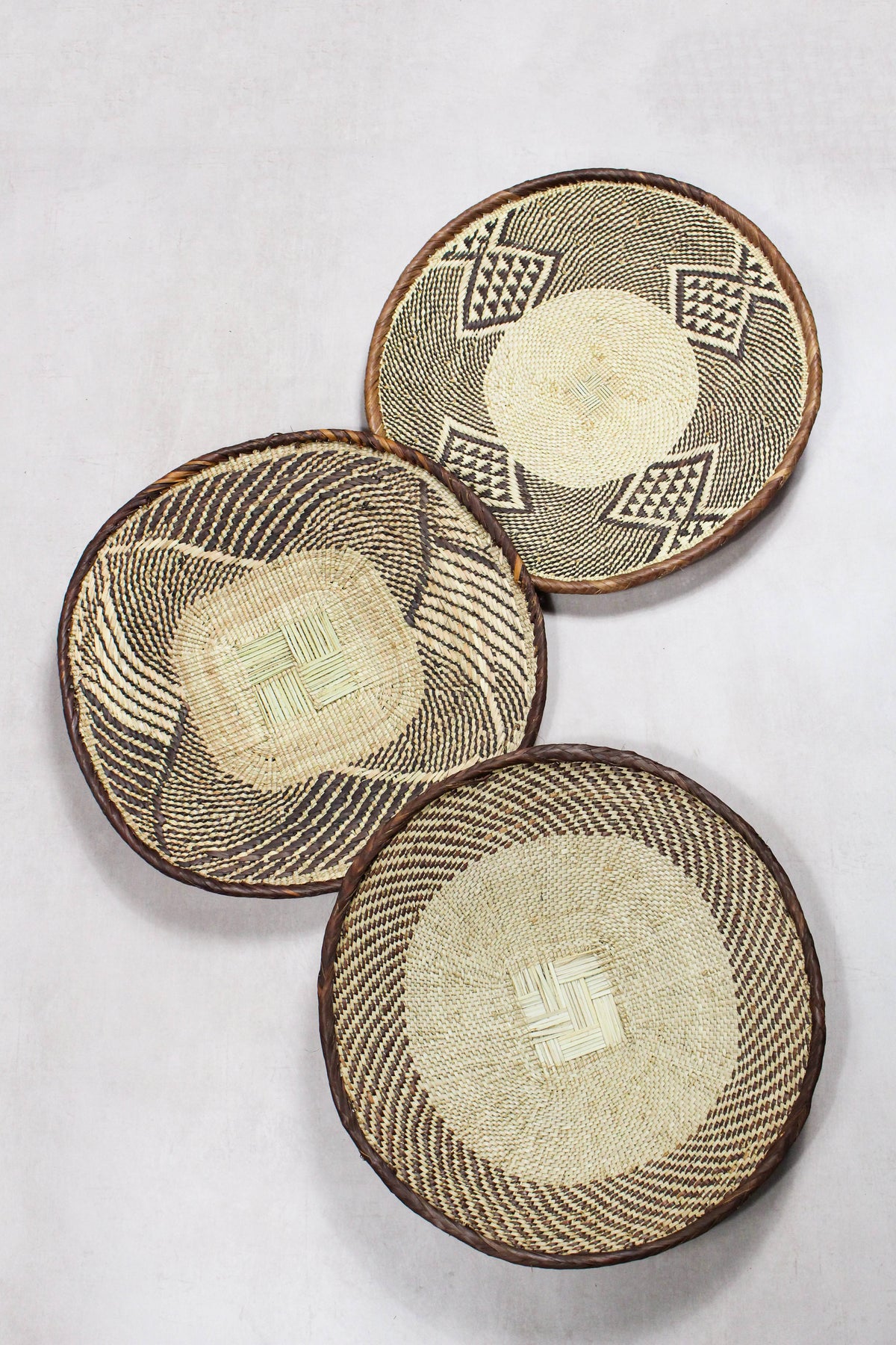 Set of handwoven Tonga baskets in Ilala palm, Zimbabwe (No 80)