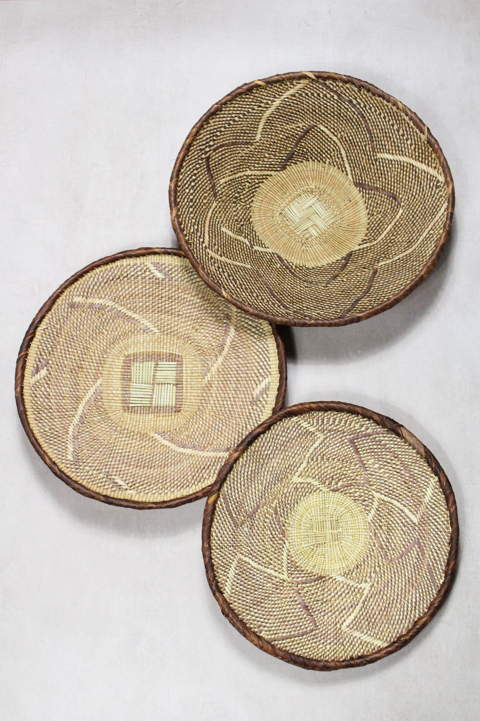 Set of handwoven Tonga baskets in Ilala palm, Zimbabwe (No 82)