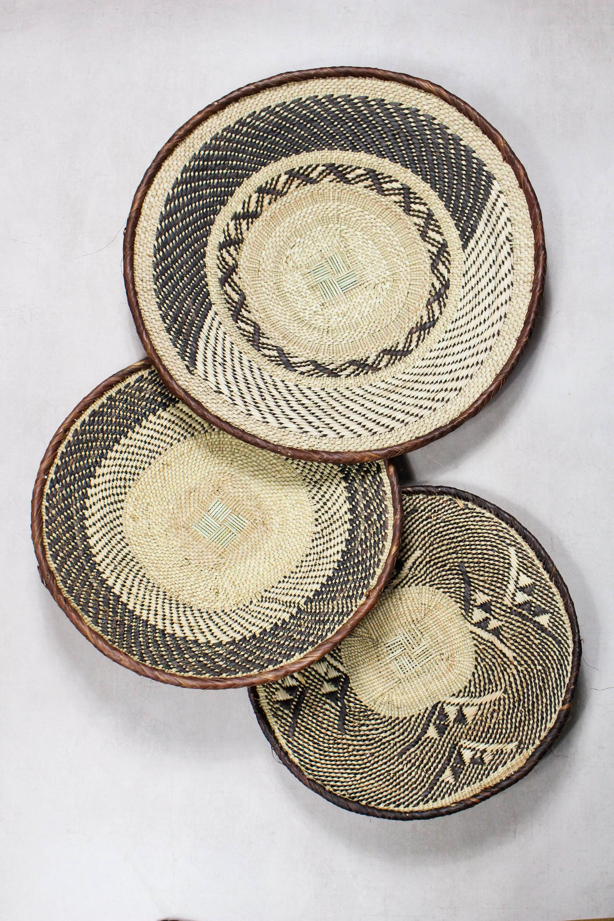 Set of handwoven Tonga baskets in Ilala palm, Zimbabwe (No 83)