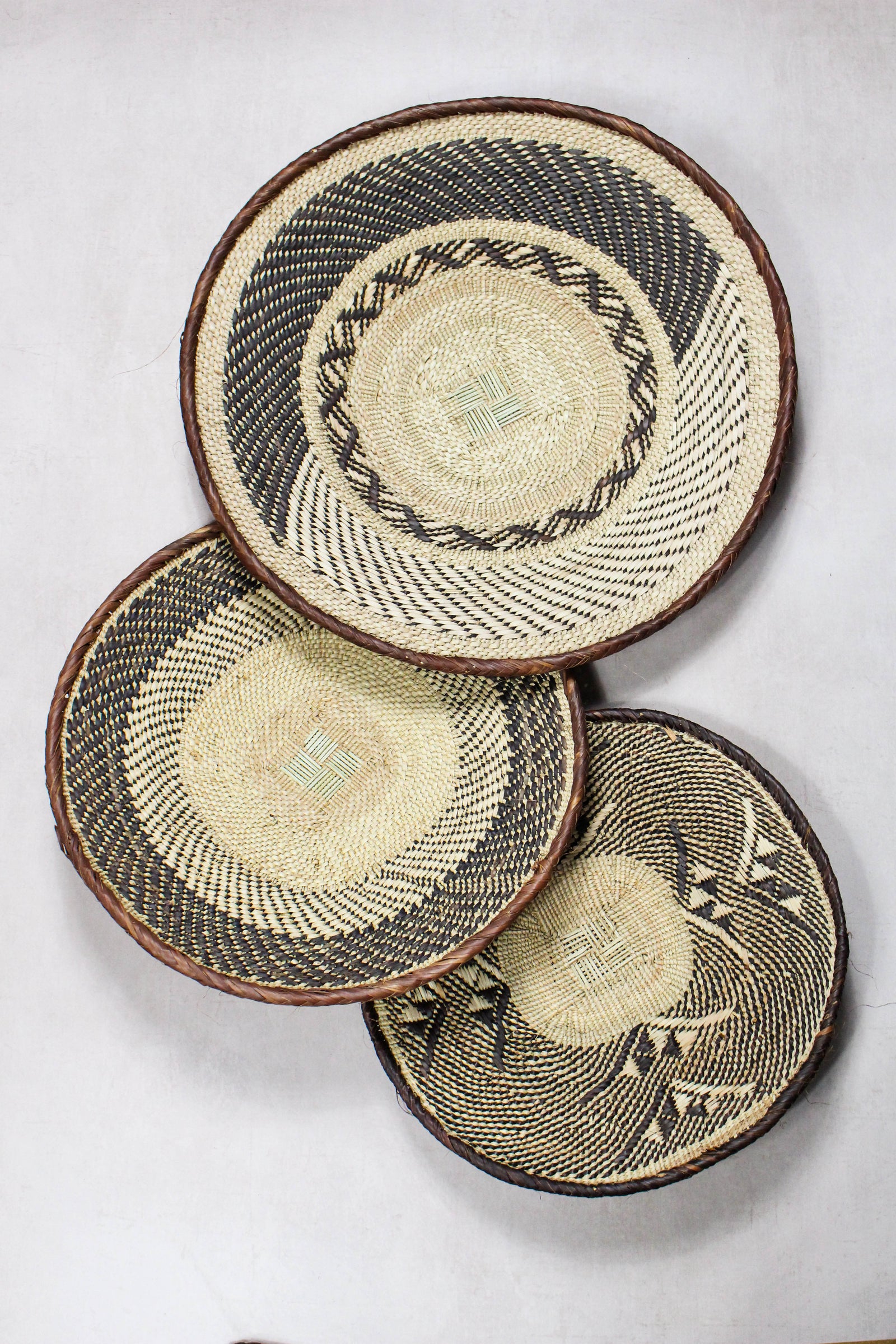 Set of handwoven Tonga baskets in Ilala palm, Zimbabwe (No 83)