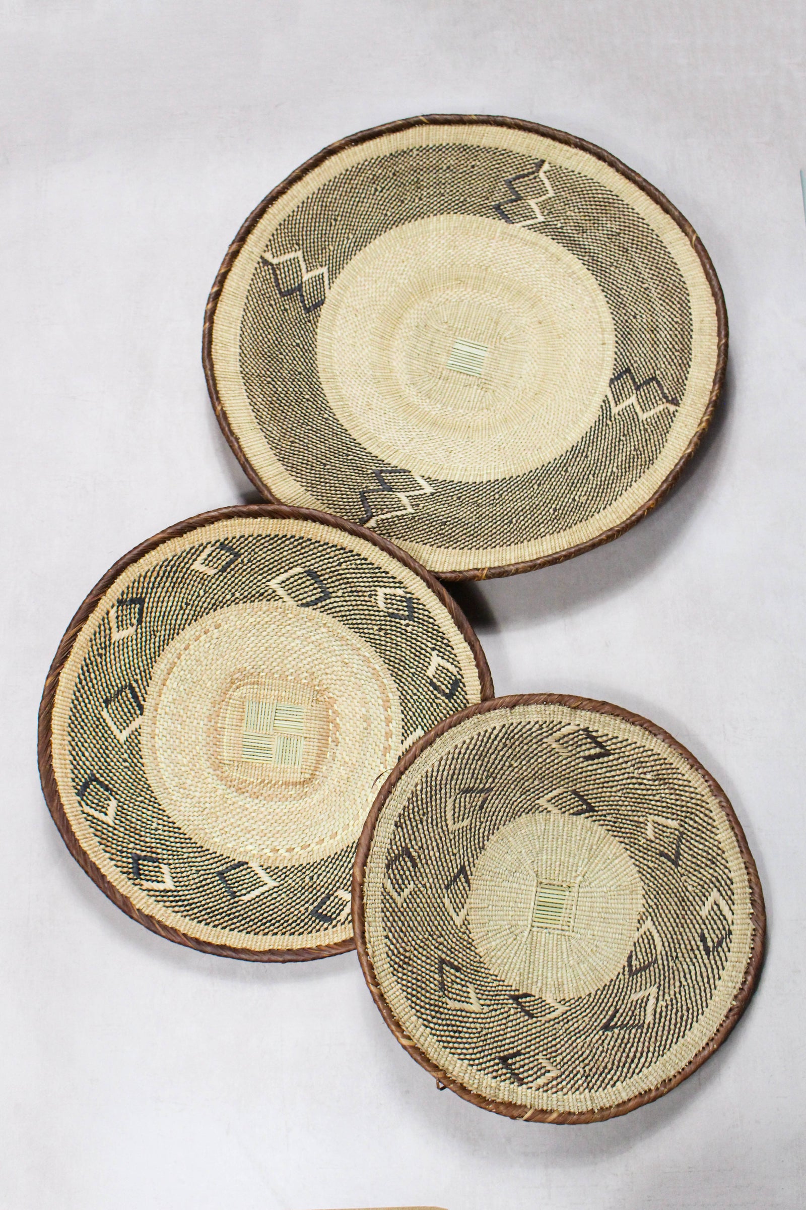 Set of handwoven Tonga baskets in Ilala palm, Zimbabwe (No 87)