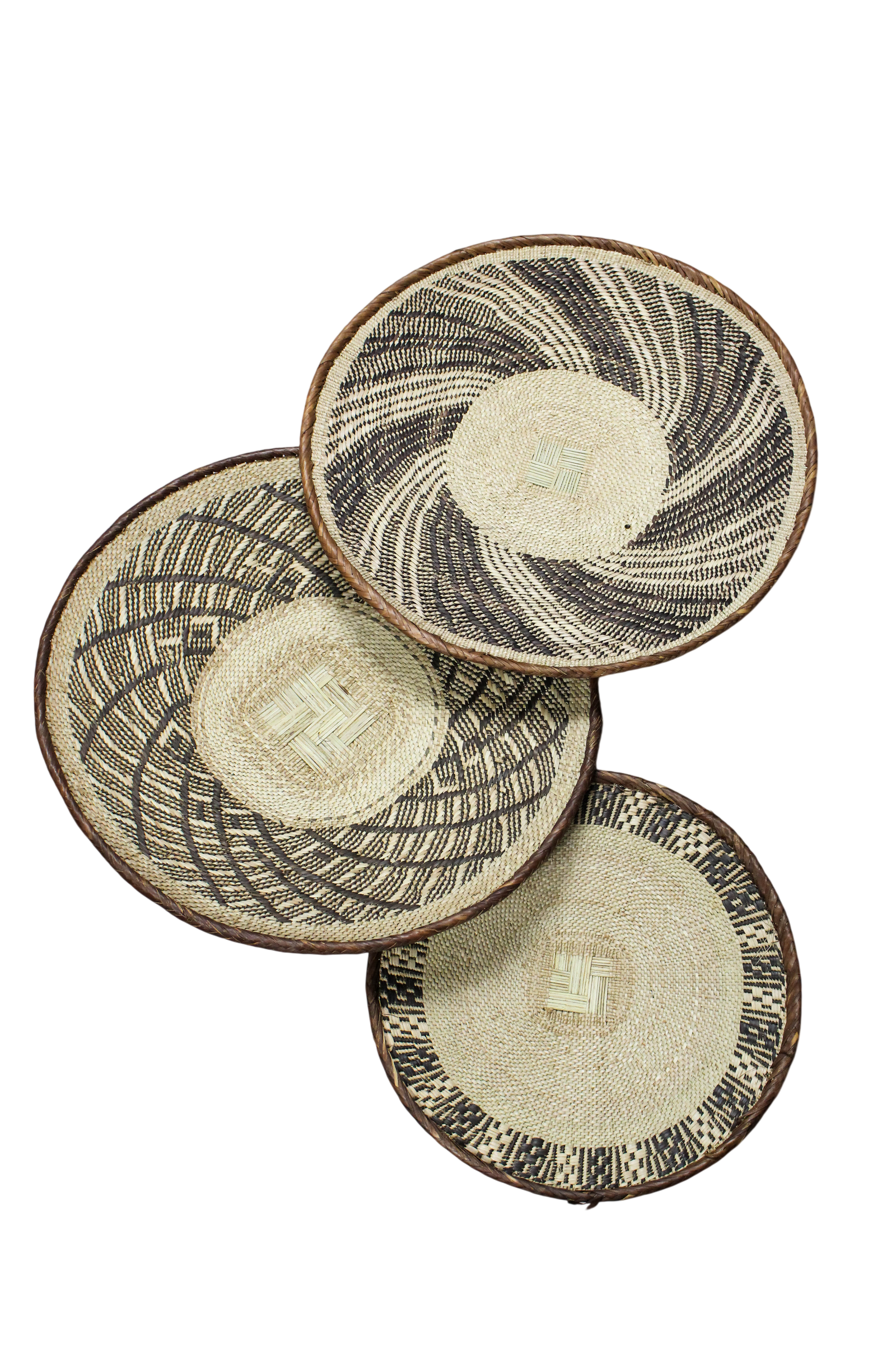 Set of handwoven Tonga baskets in Ilala palm, Zimbabwe (No 89)