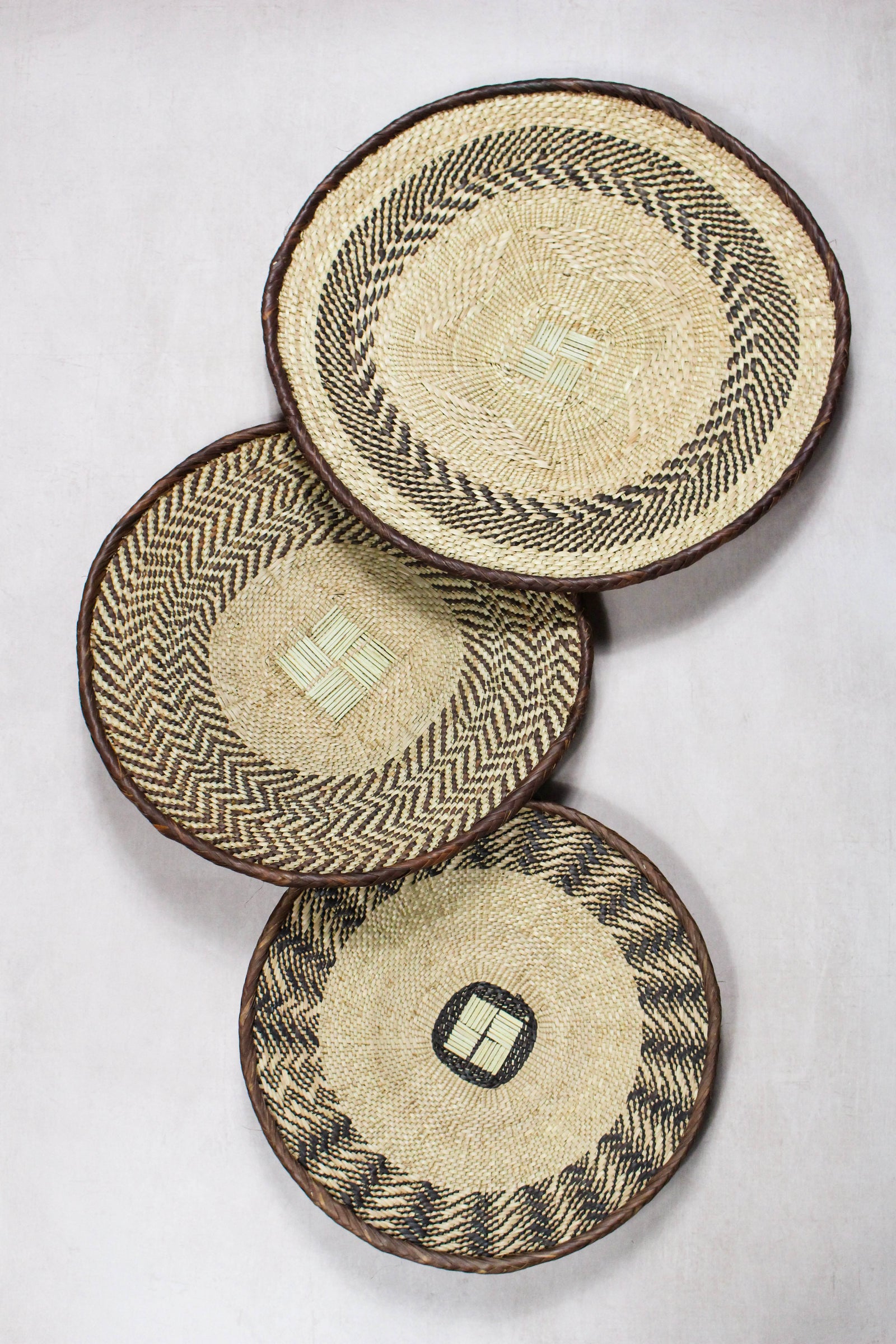 Set of handwoven Tonga baskets in Ilala palm, Zimbabwe (No 92)