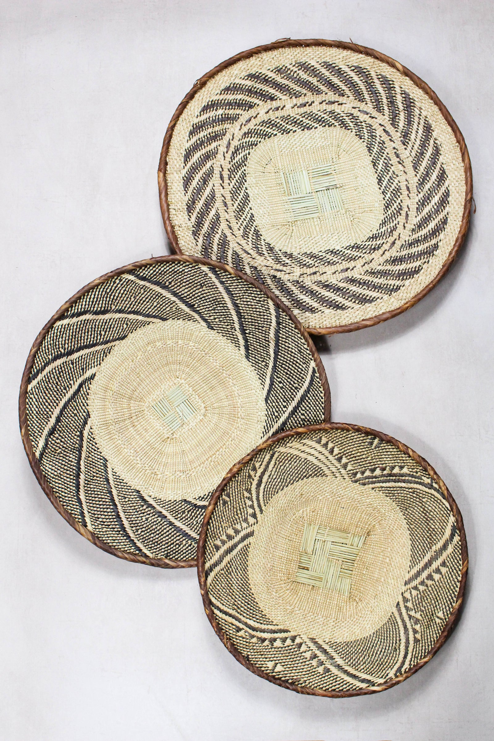 Set of handwoven Tonga baskets in Ilala palm, Zimbabwe (No 94)