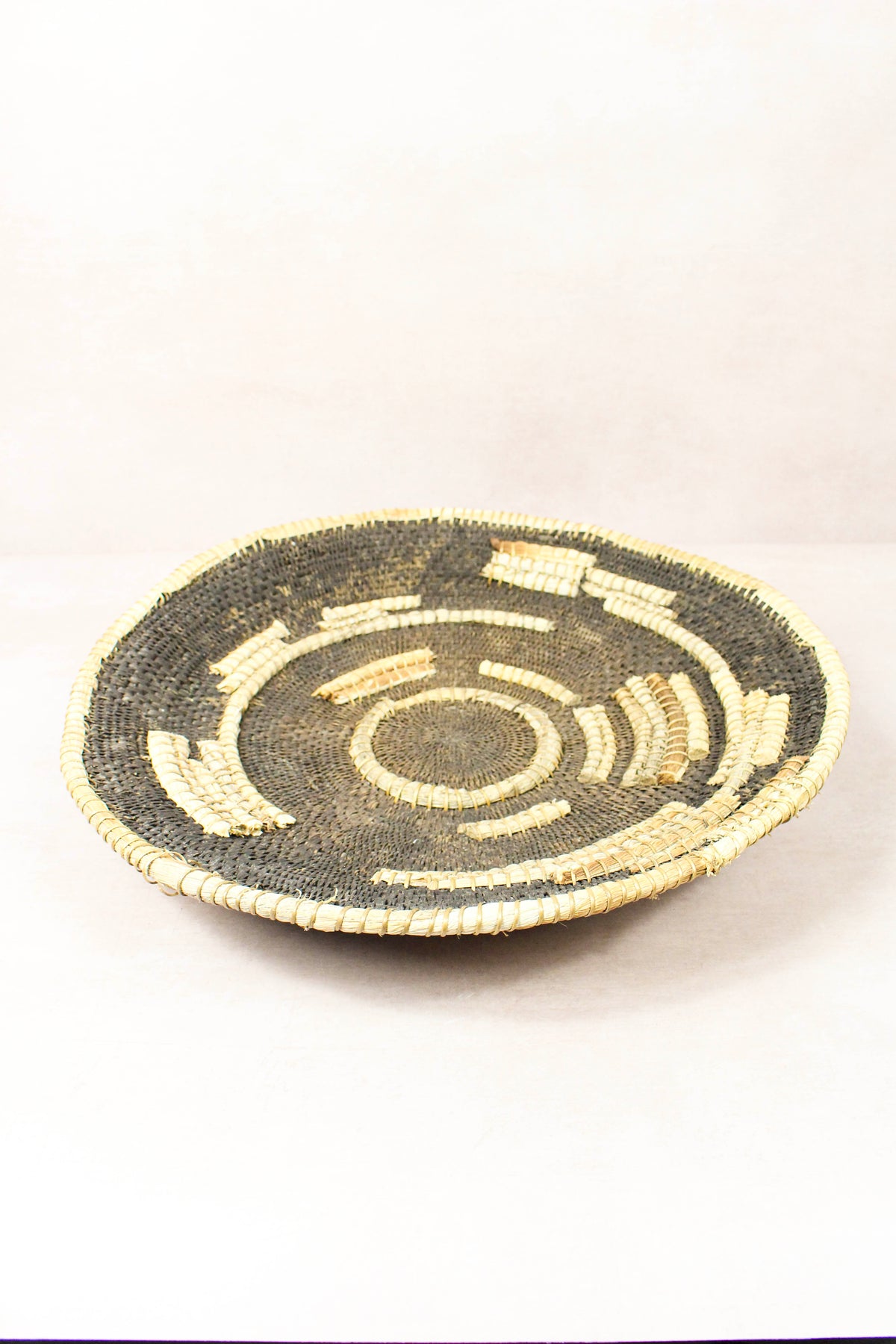 Vintage Makenge basket — detail of the woven roots