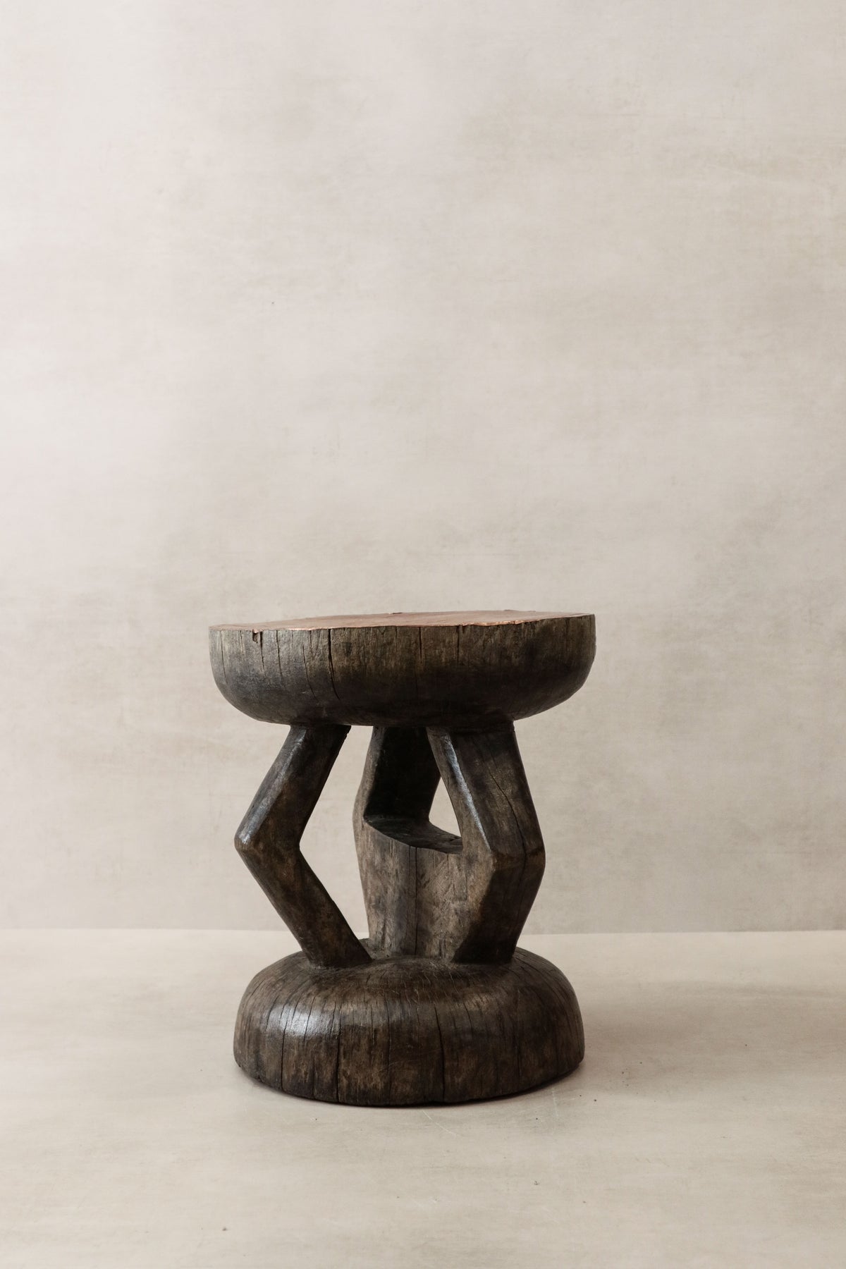 Vintage Tonga Stool - Copper Top - 27.1