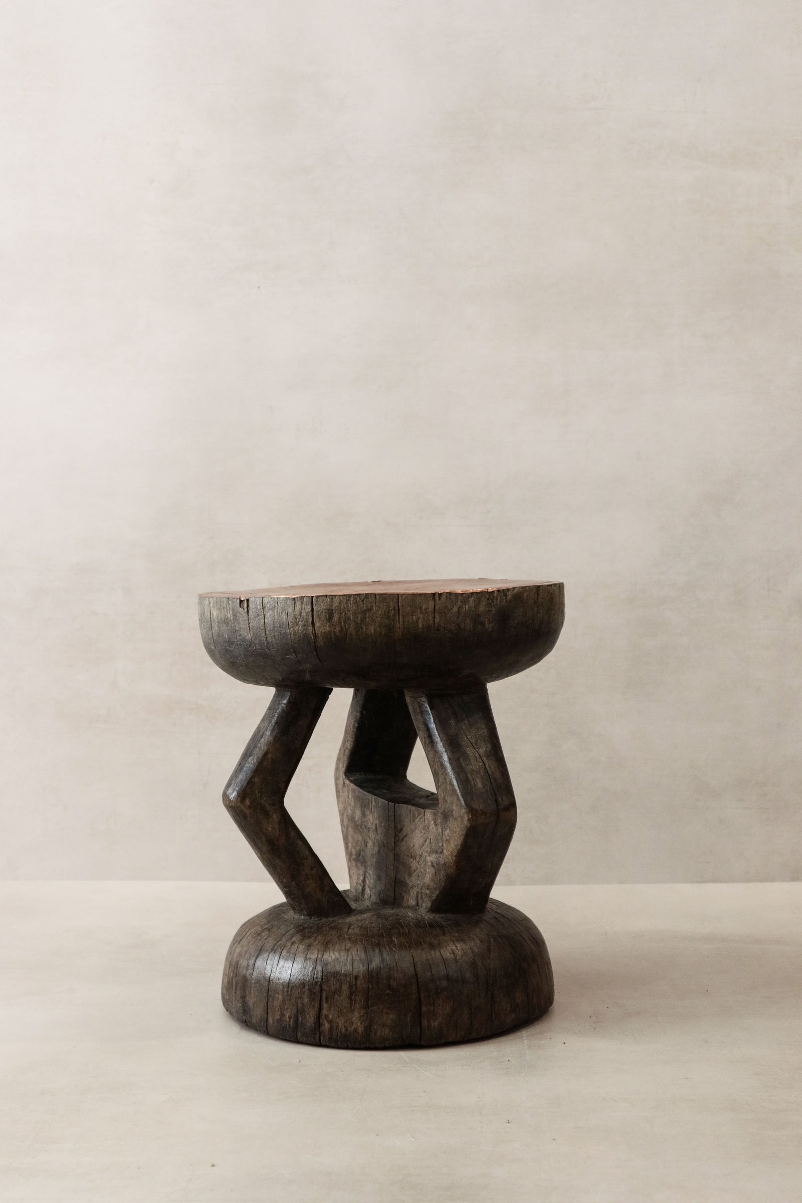 Vintage Tonga Stool - Copper Top - 27.1