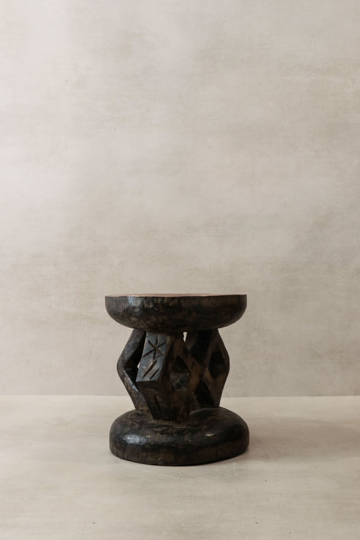 Vintage Tonga Stool - Copper Top - 25.3