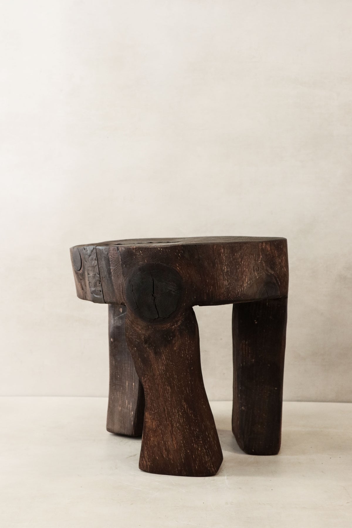 Hand Carved Wooden Stool\Side Table - 47.1