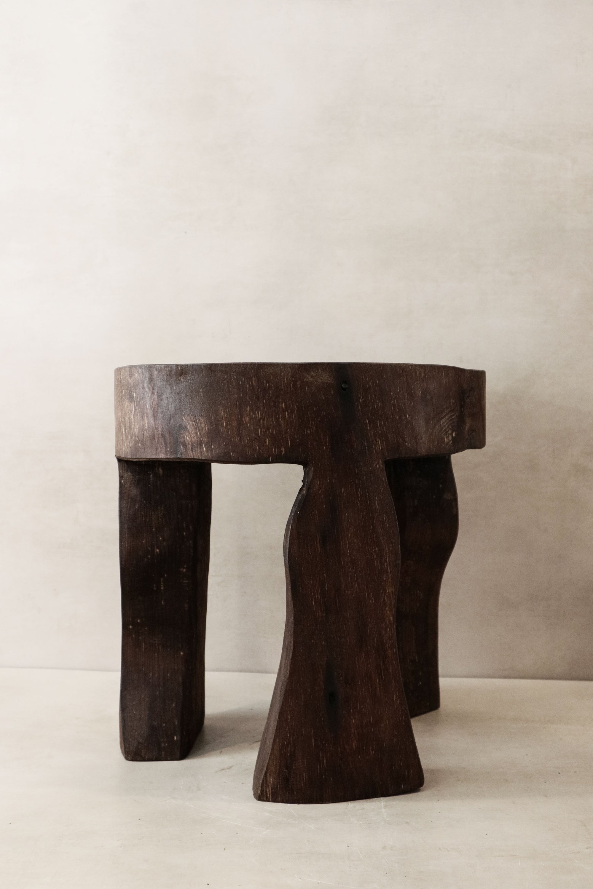 Hand Carved Wooden Stool\Side Table - 48.3