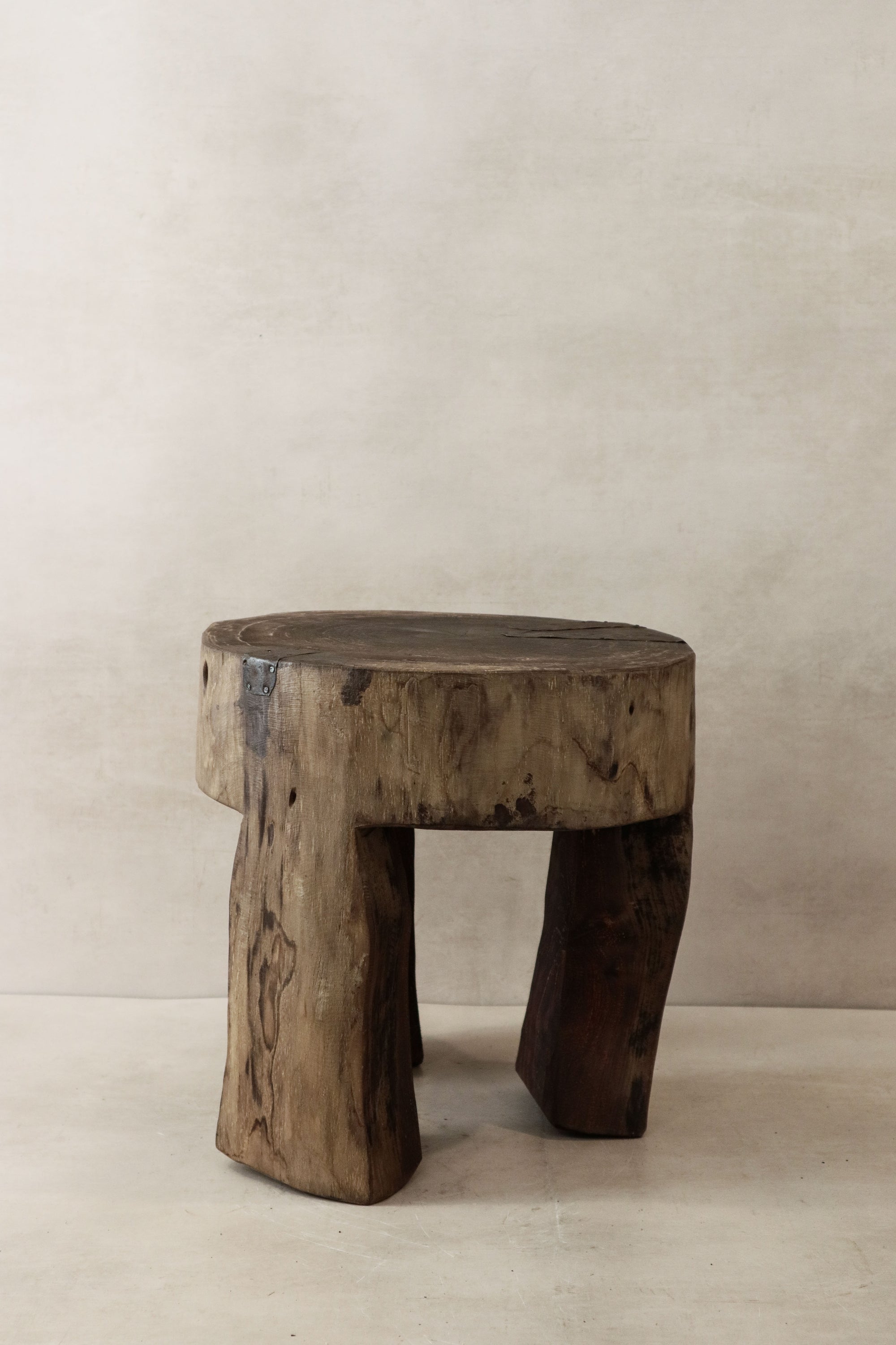 Hand Carved Wooden Stool\Side Table - 47.2