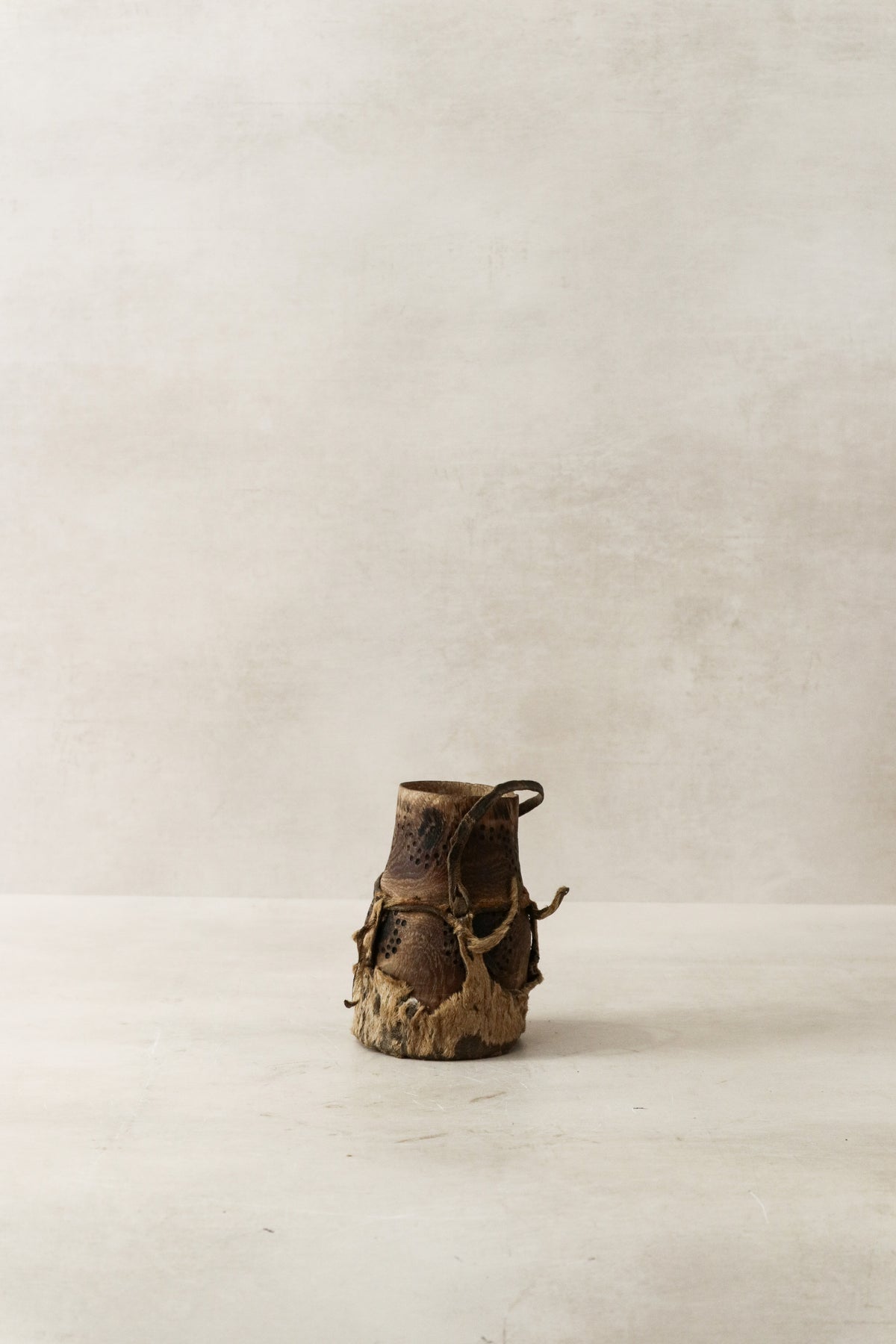 Turkana honey pot — detail of the aged patina