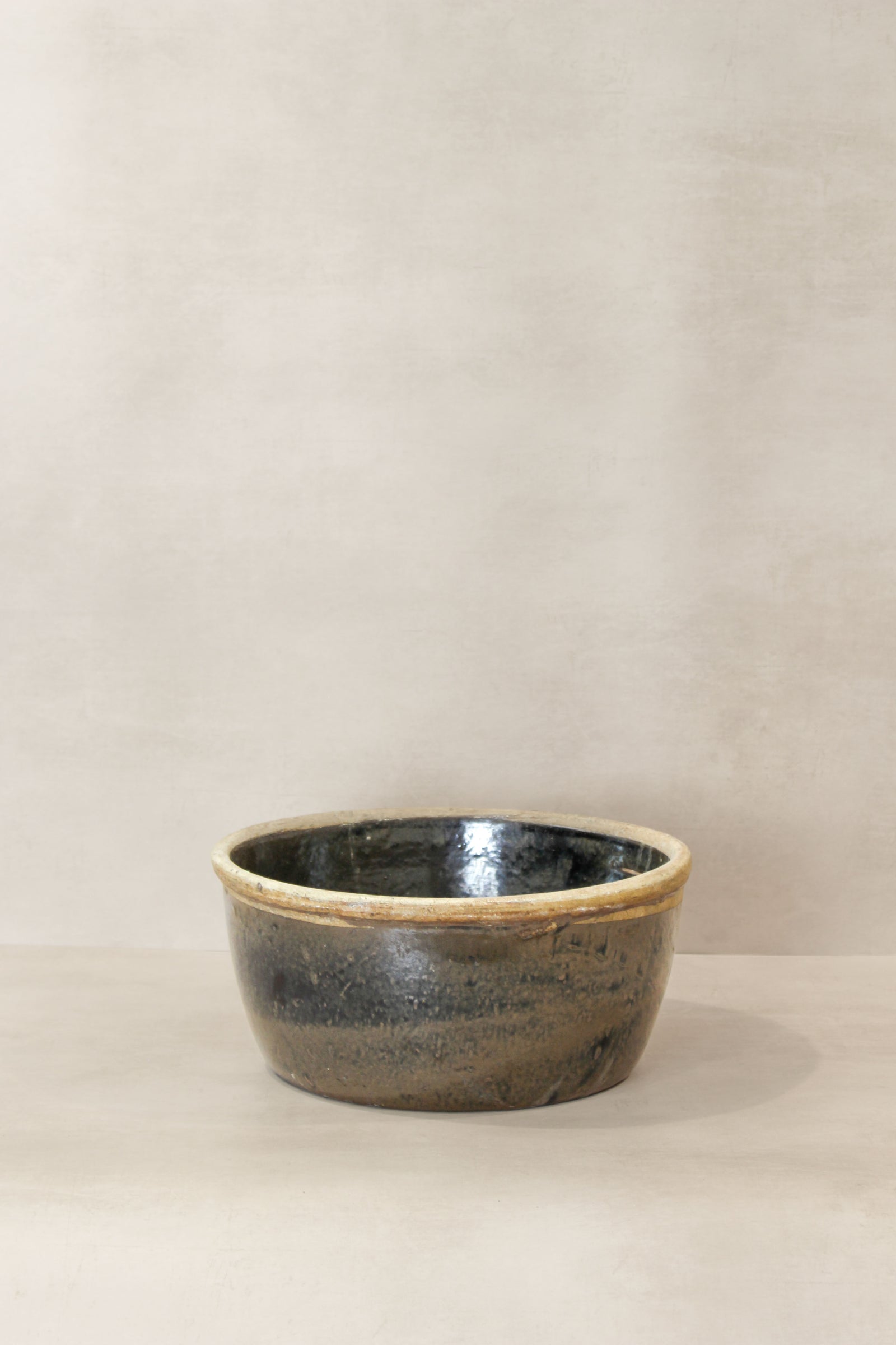 Wabi Sabi Antique Dark Glazed Terracotta Bowl - ODB 03