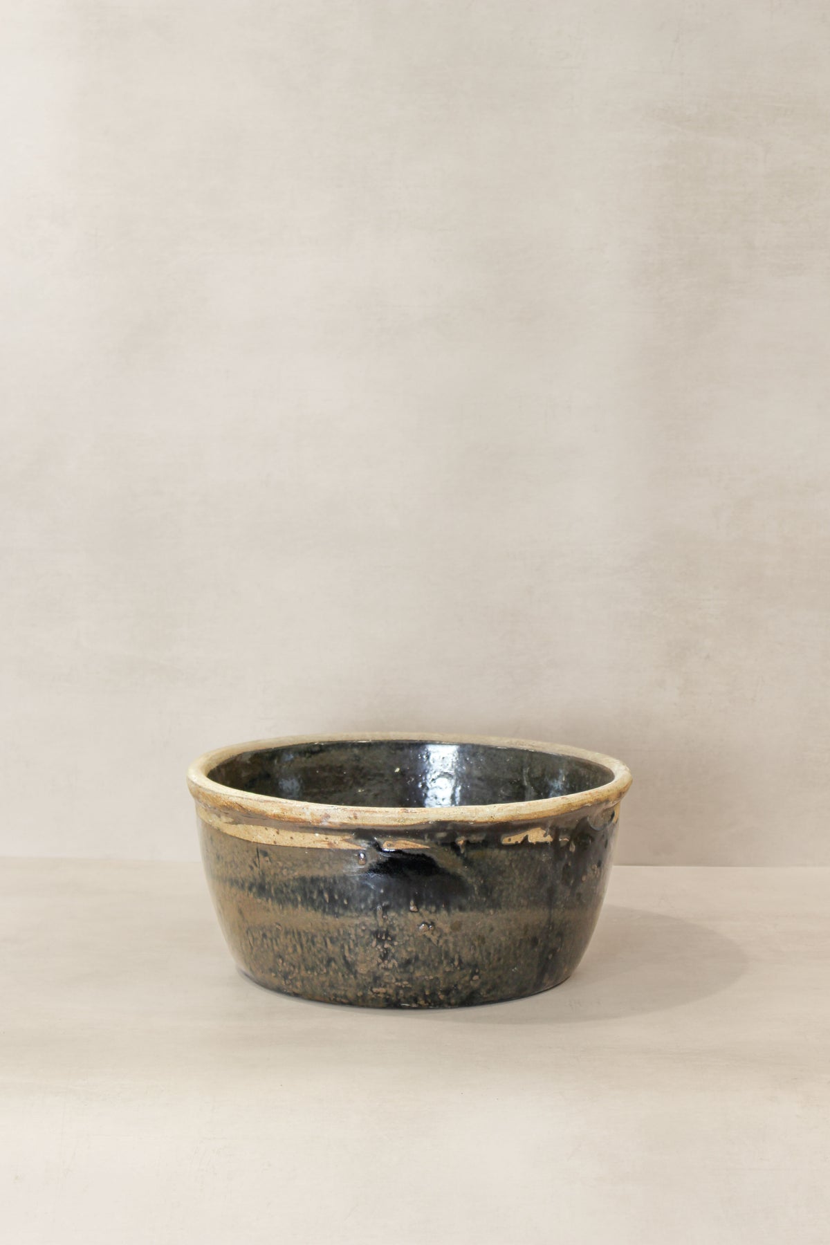Wabi Sabi Antique Dark Glazed Terracotta Bowl - ODB 03