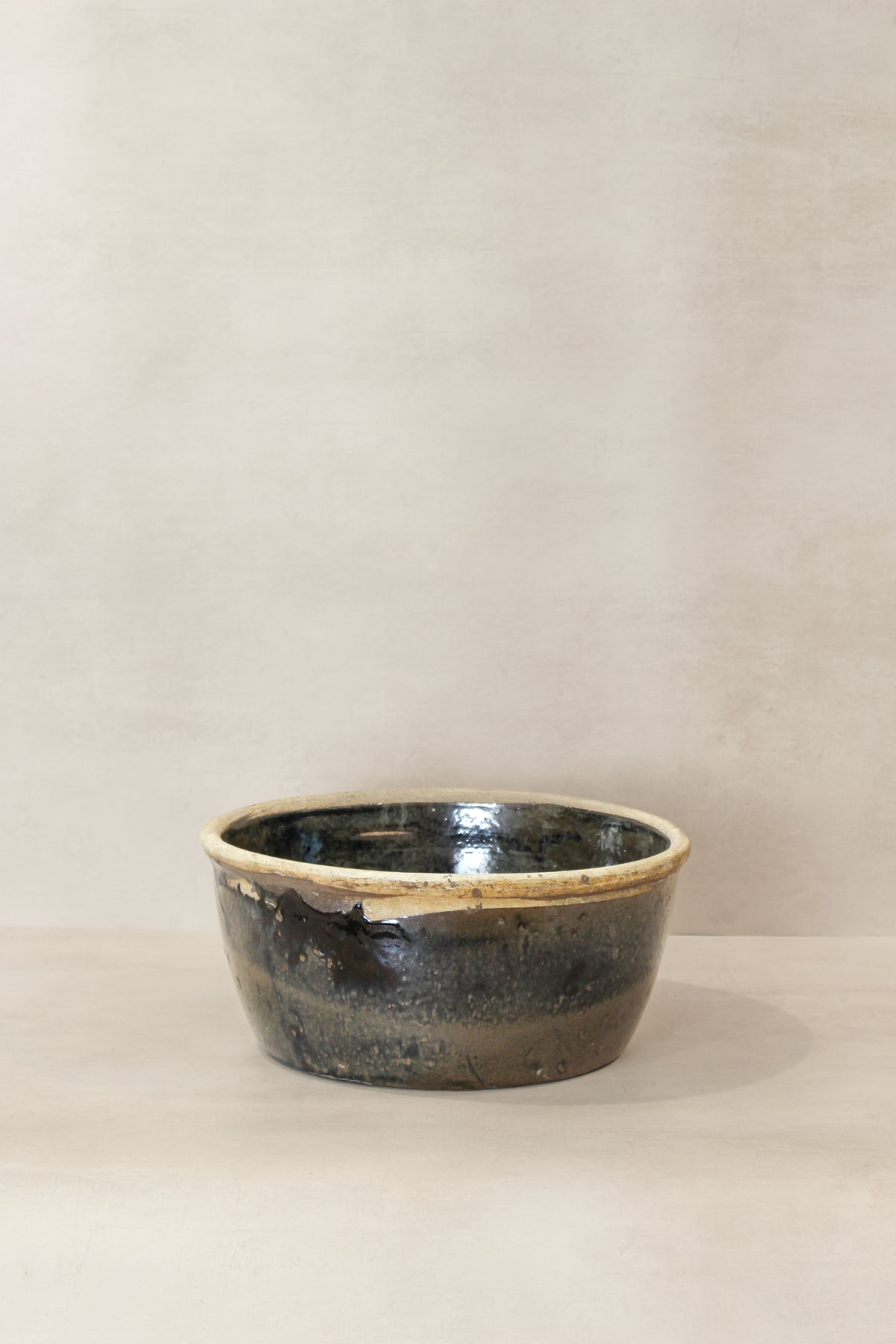 Wabi Sabi Antique Dark Glazed Terracotta Bowl - ODB 03