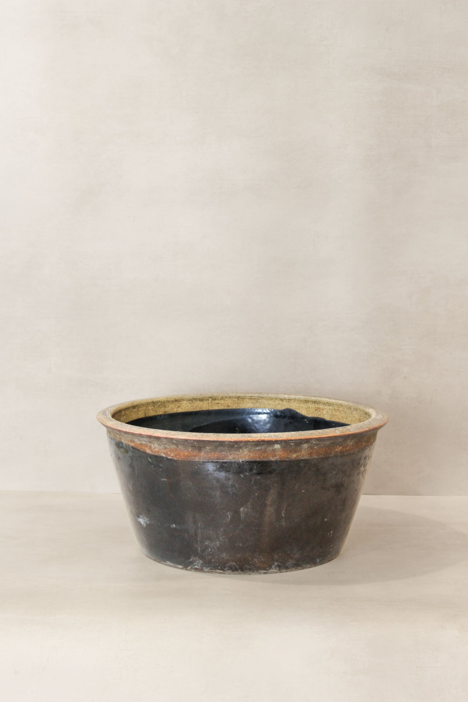 Wabi Sabi Antique Dark Glazed Terracotta Bowl - ODB 04