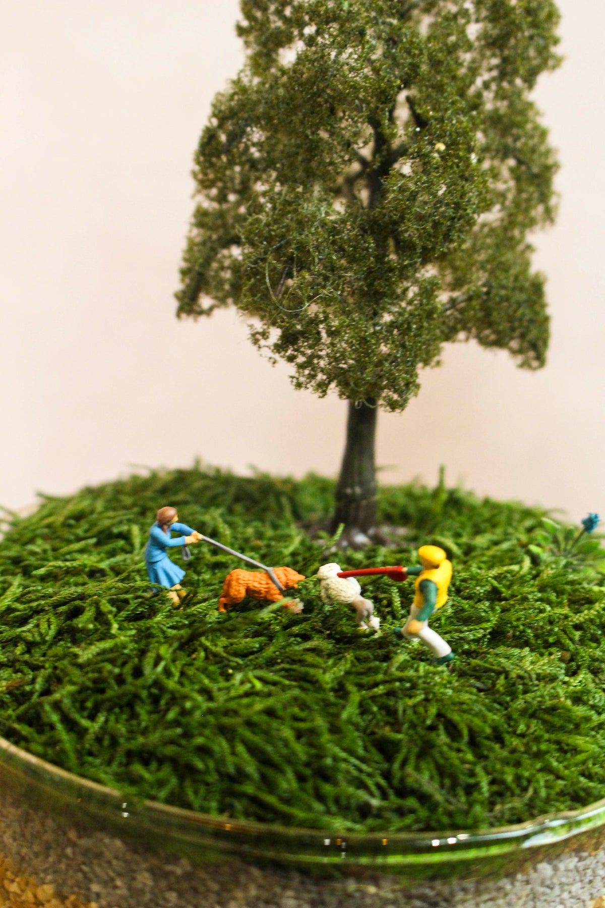 Tall Terrarium Scene (Walking the Dog)