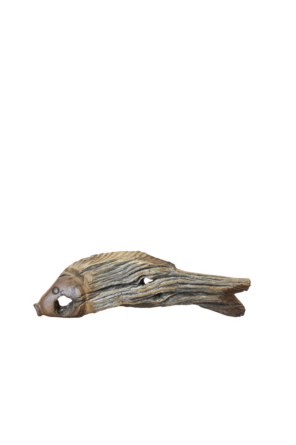 Driftwood Hand Carved Fish - (13.4)