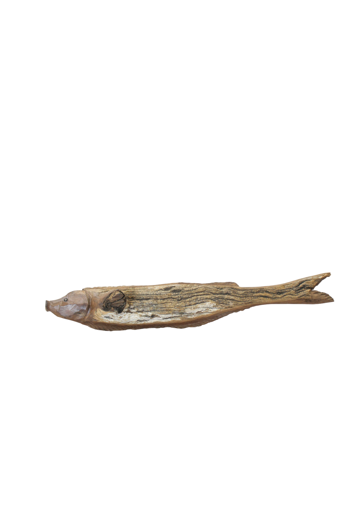 Driftwood Hand Carved Fish - (15.1)