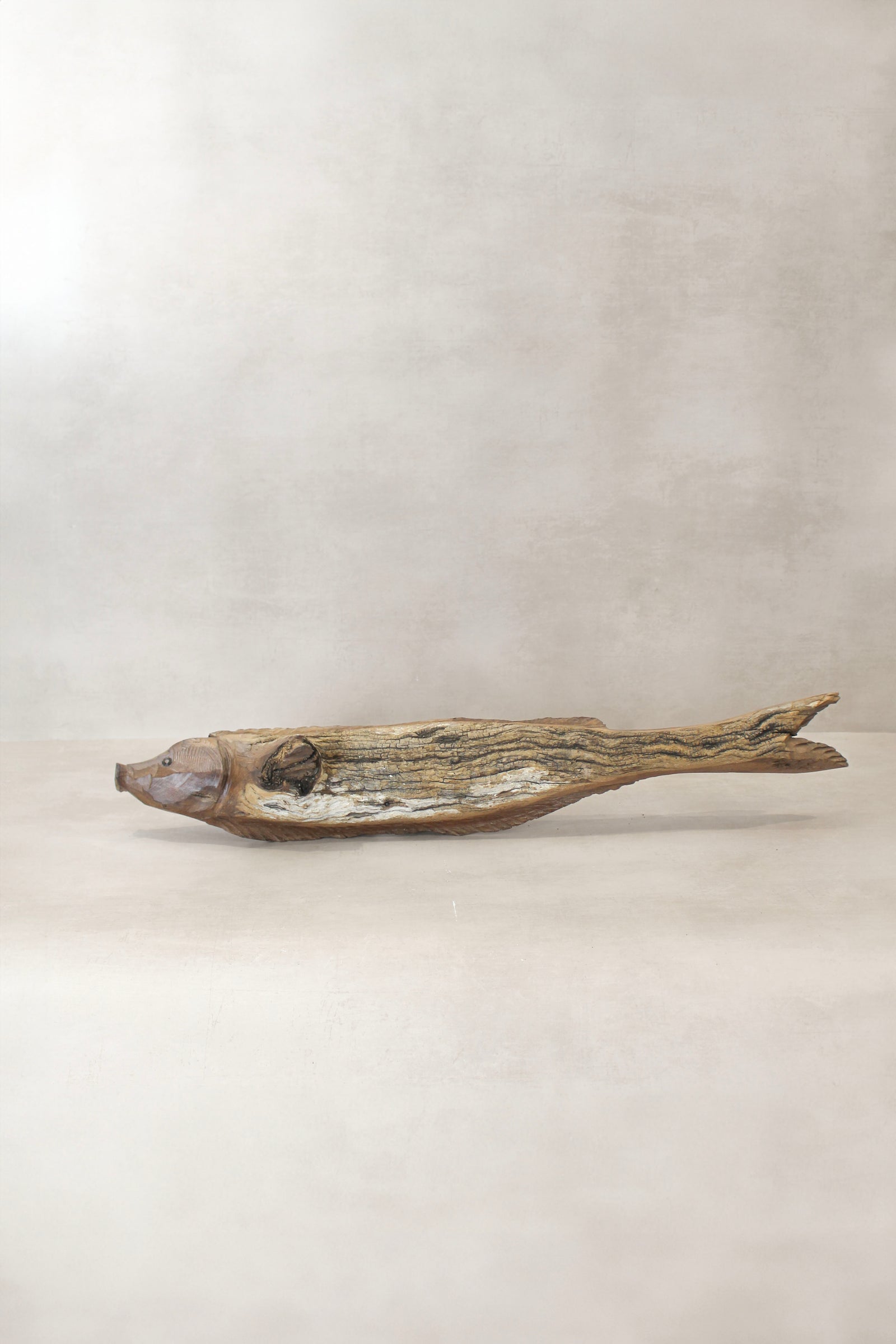 Driftwood Hand Carved Fish - (15.1)