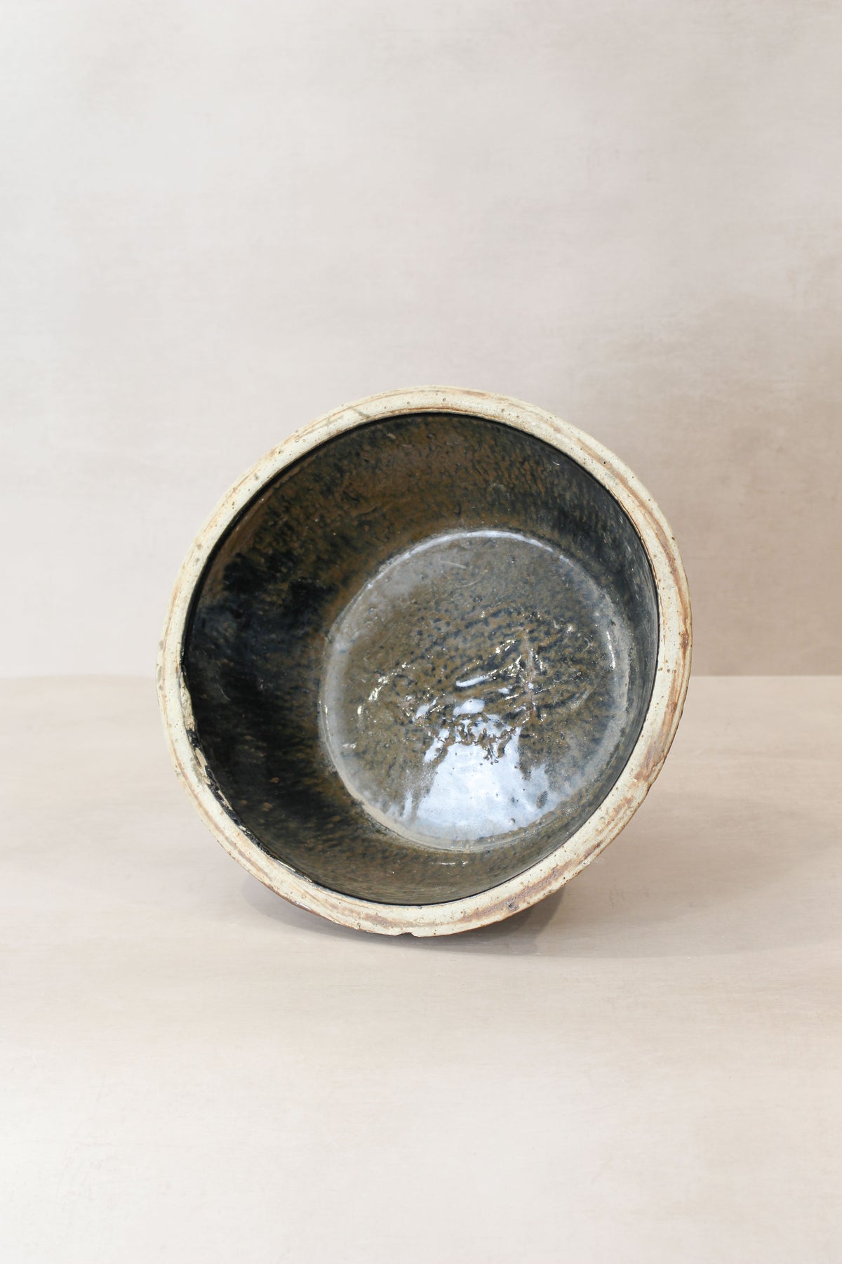 Wabi Sabi Antique Dark Glazed Terracotta Bowl Small- LBB 02