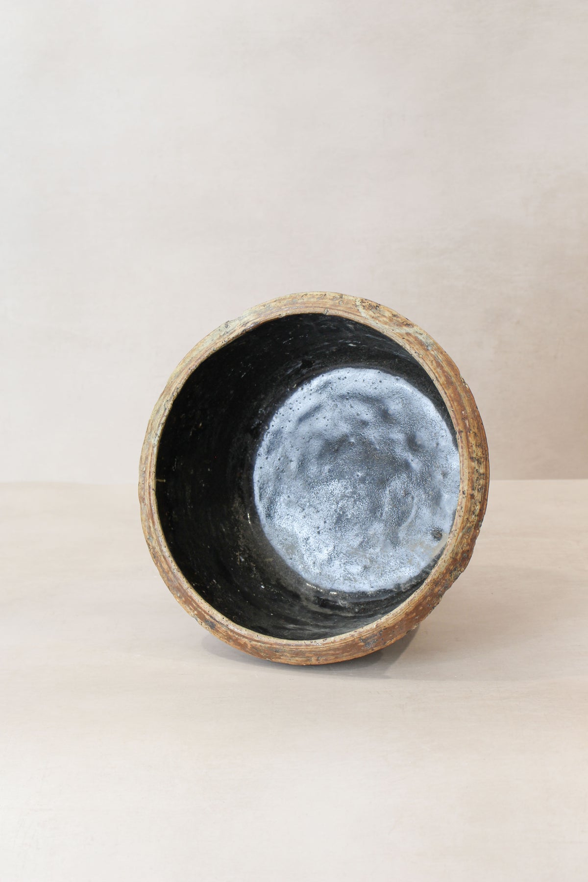 Wabi Sabi Antique Dark Glazed Terracotta Bowl Small- LBB 03