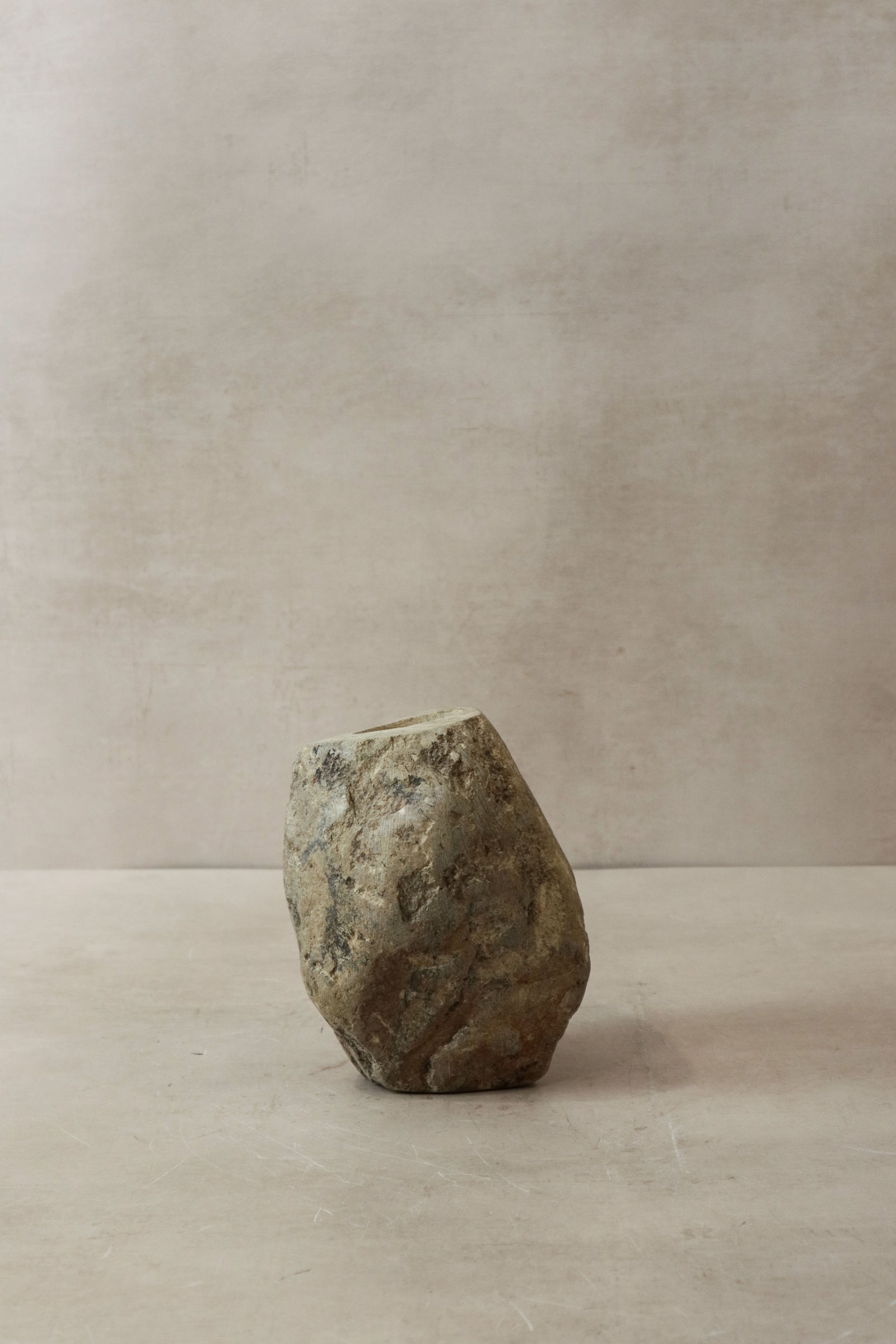Natural Rough Edge Stone Candle Holder - 98.2
